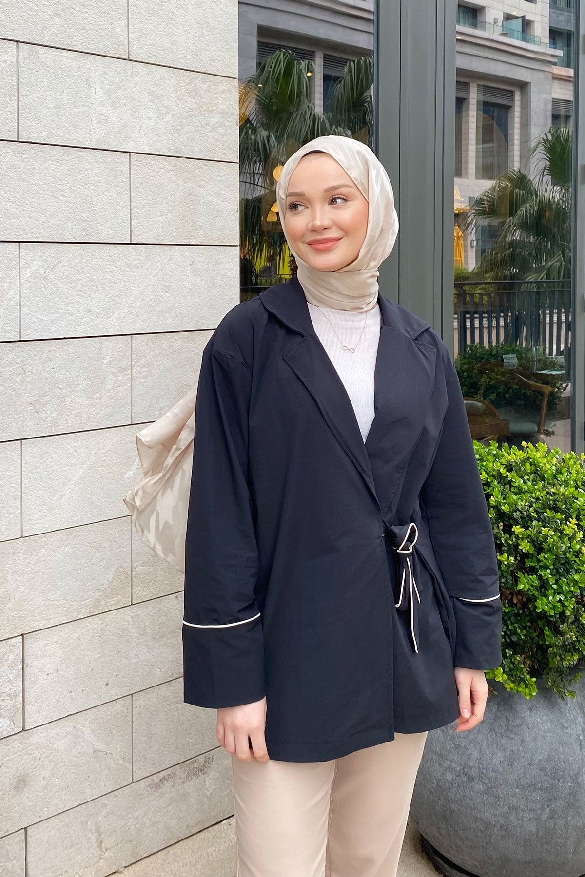 ARABİYELİ CEKET 9-51607  - SİYAH