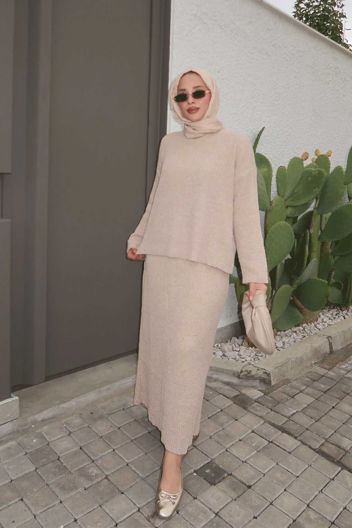 ETEKLİ TRİKO TAKIM 31-1510 - BEJ