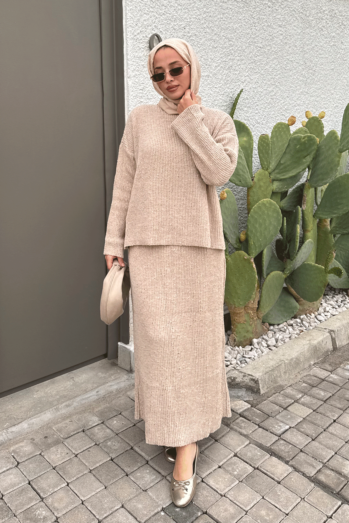 ETEKLİ TRİKO TAKIM 31-1510 - BEJ