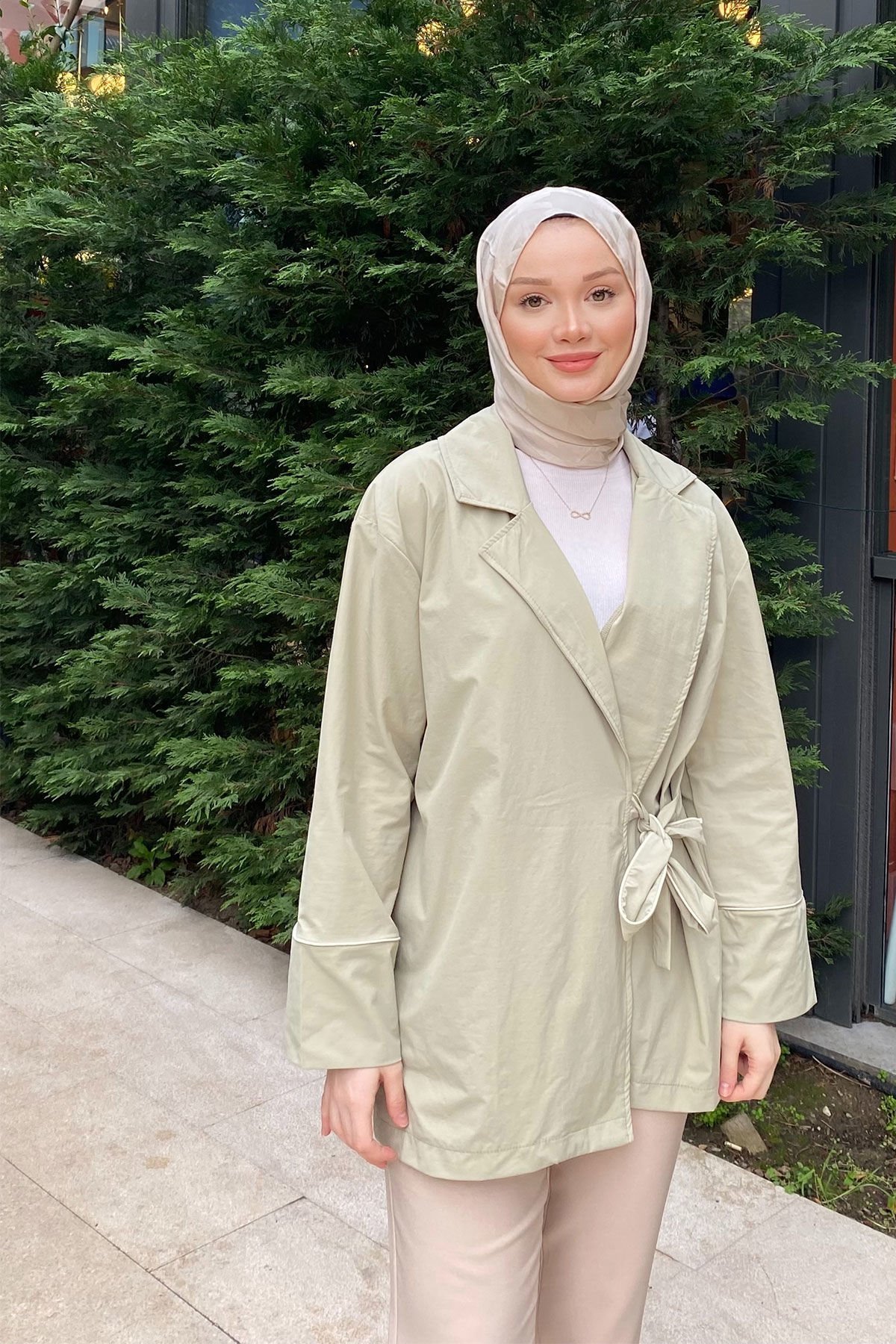 ARABİYELİ CEKET 9-51607  - HAKİ YEŞİL