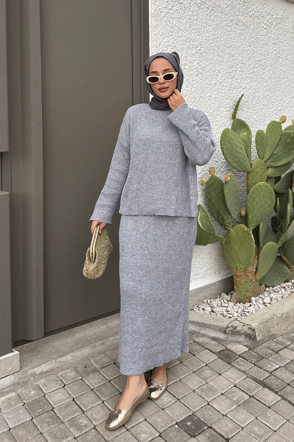 ETEKLİ TRİKO TAKIM 31-1510 - GRI