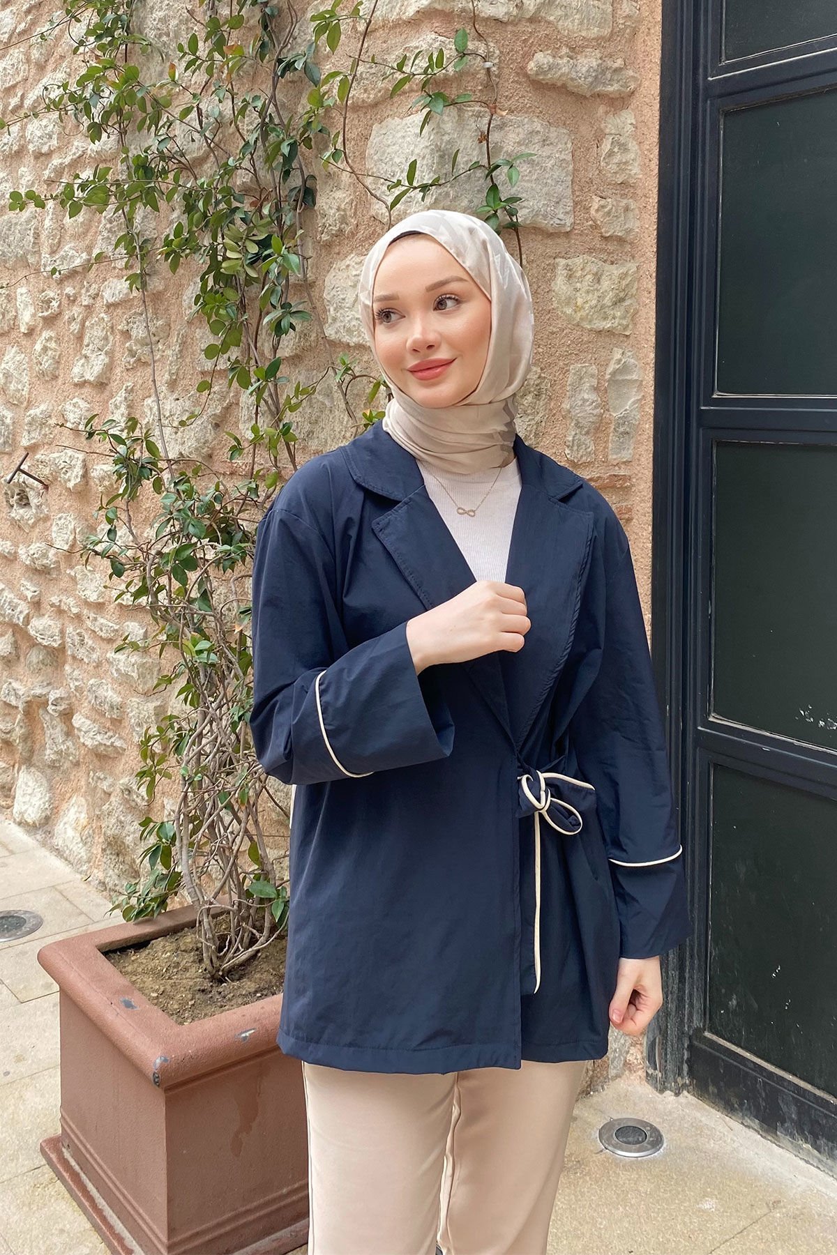 ARABİYELİ CEKET 9-51607  - LACİVERT