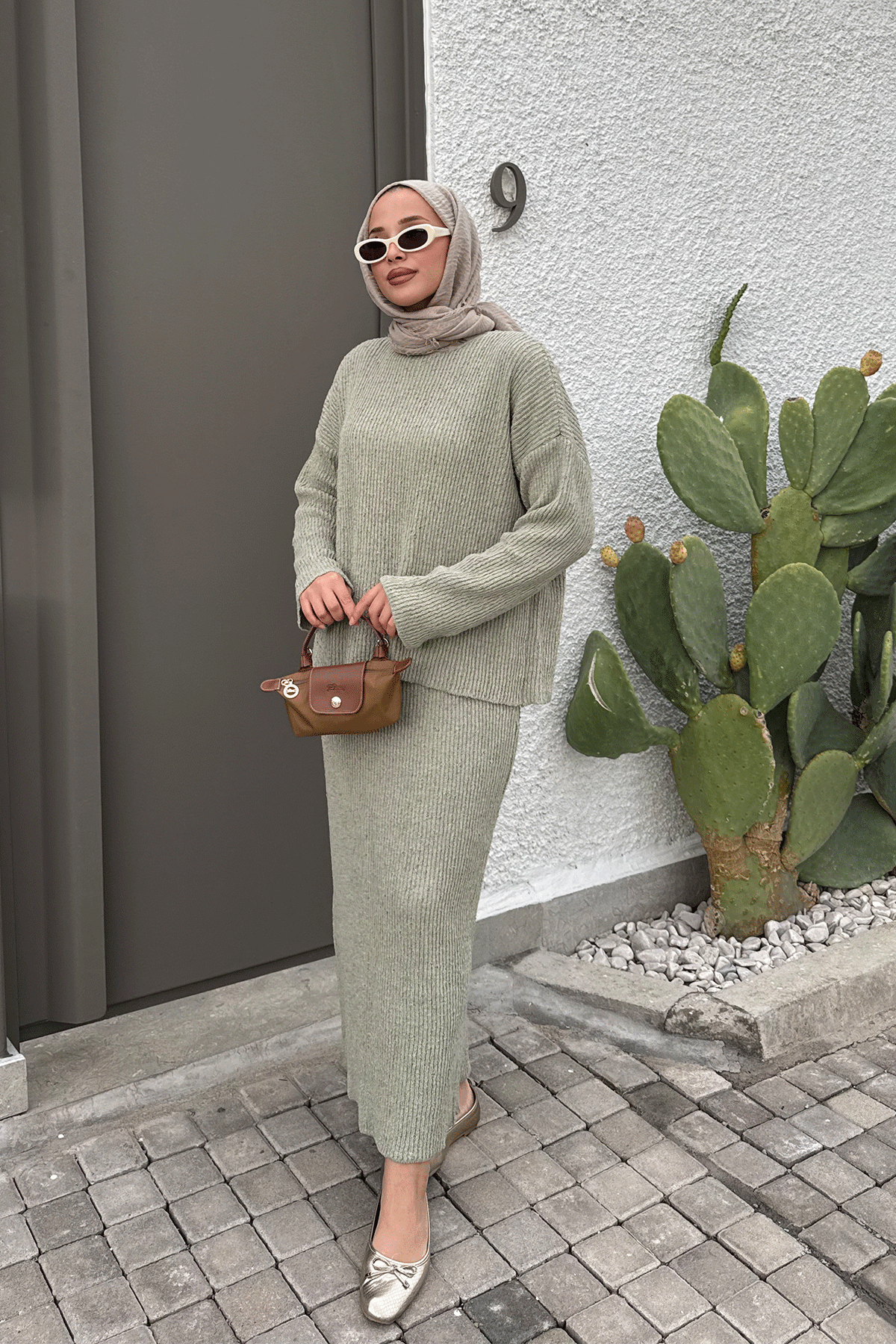 ETEKLİ TRİKO TAKIM 31-1510 - OLİVE