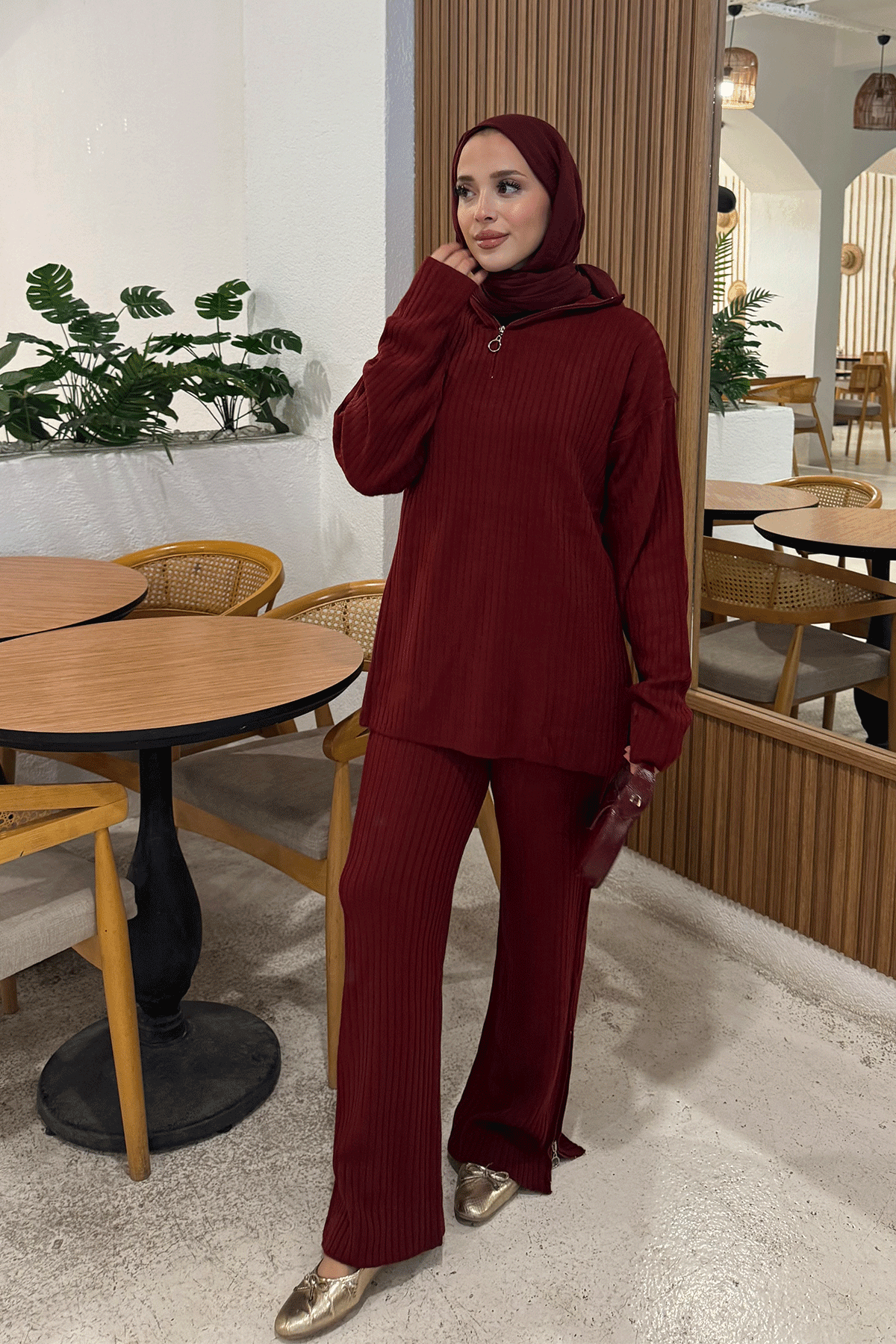 FERMUARLI TRIKO TAKIM 9-2896 - BORDO