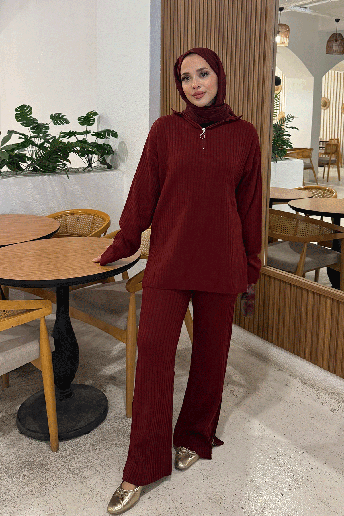 FERMUARLI TRIKO TAKIM 9-2896 - BORDO