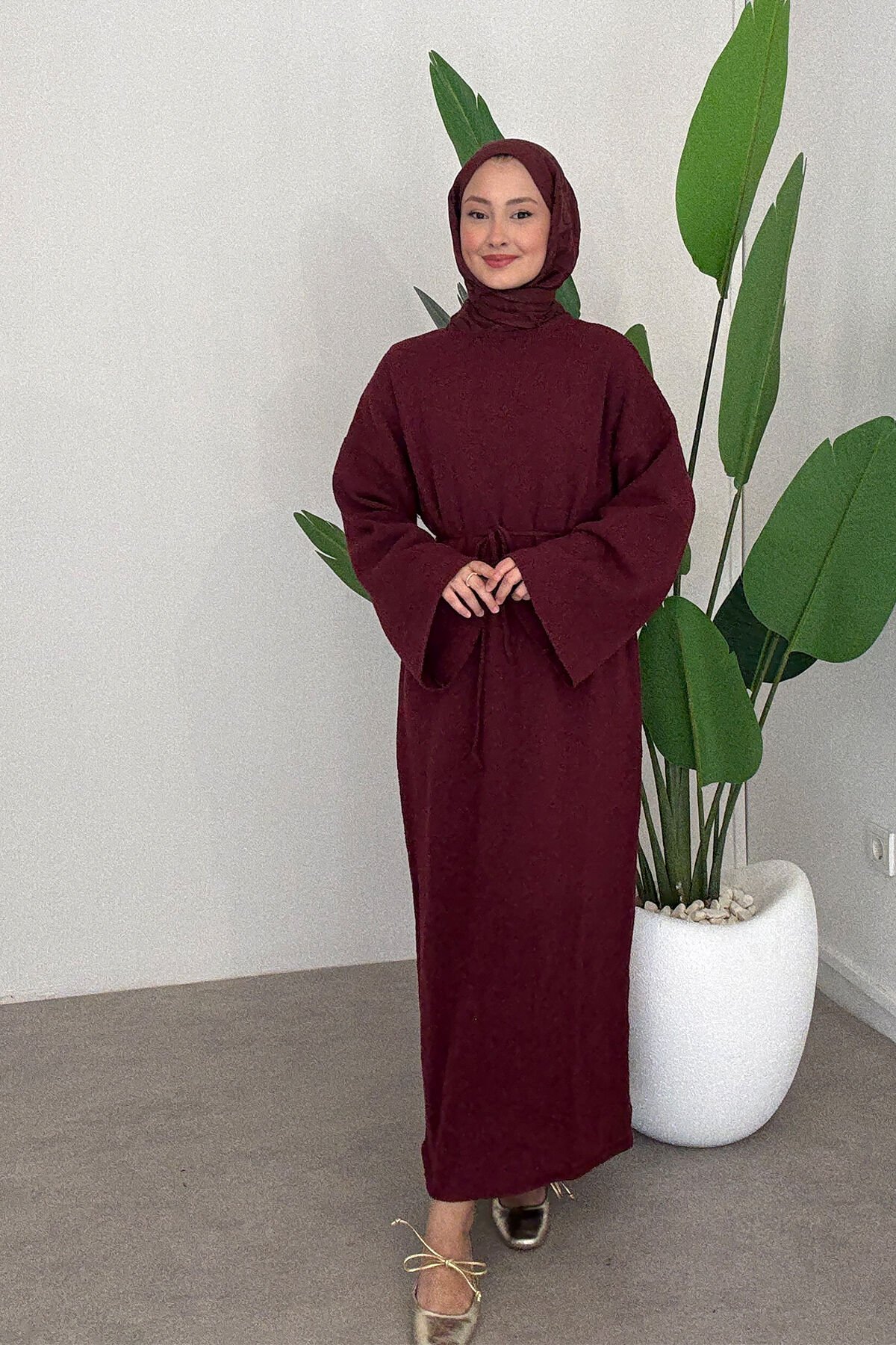 CRAS TRİKO ELBİSE 67-1903 - BORDO