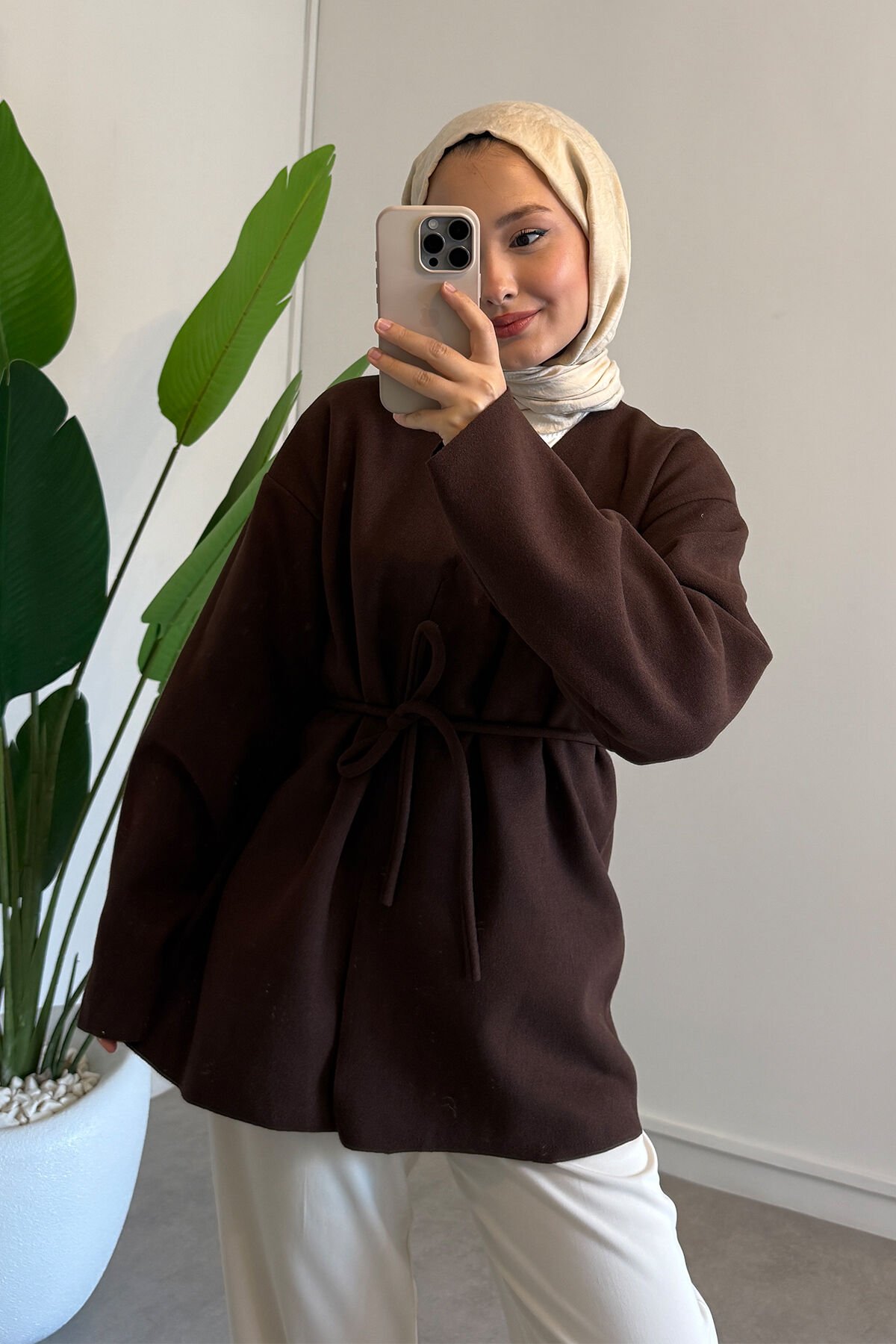 KAŞE CEKET 67-1339  - KAHVERENGİ