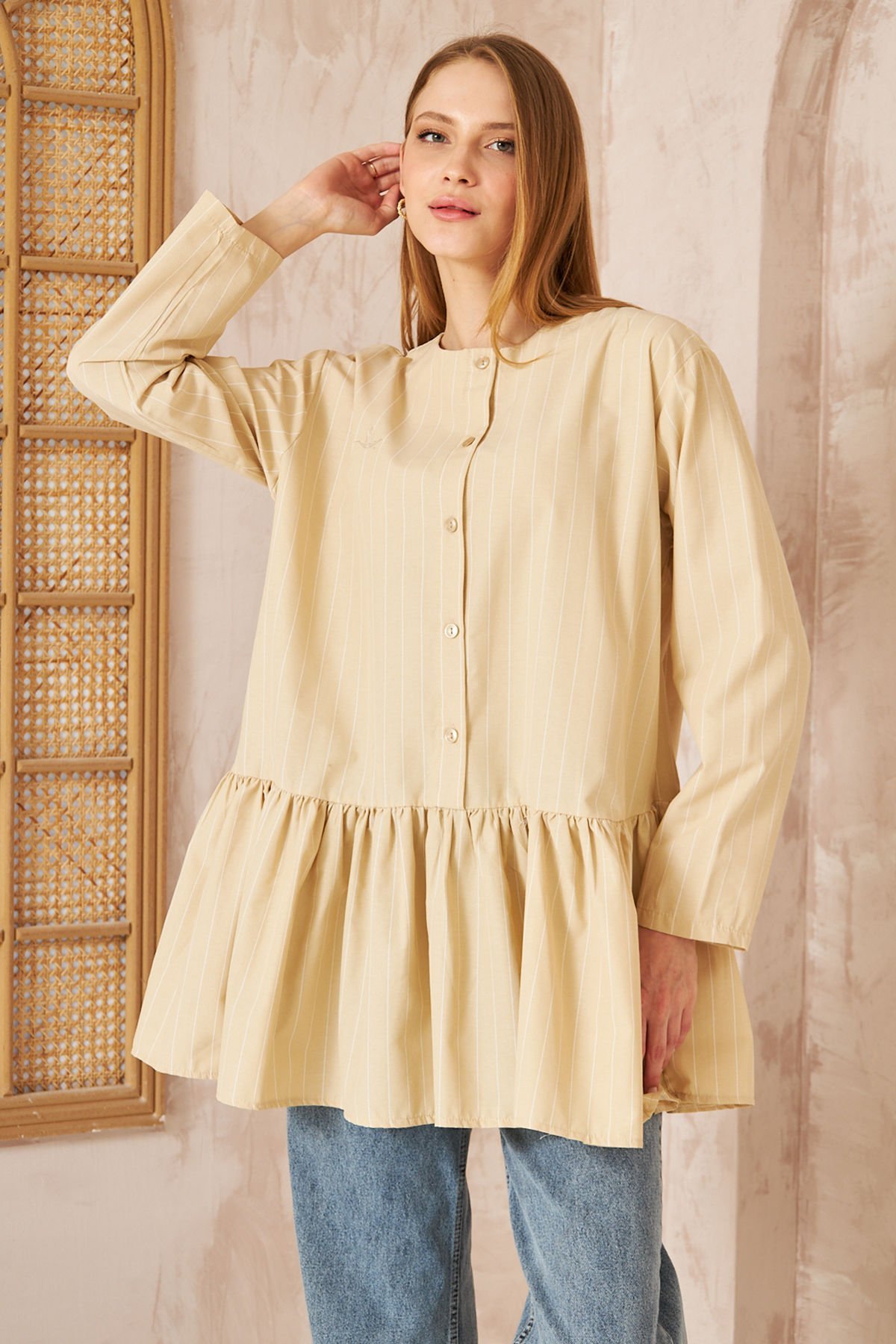 Nakışlı Gömlek 4-6650 - VİZON