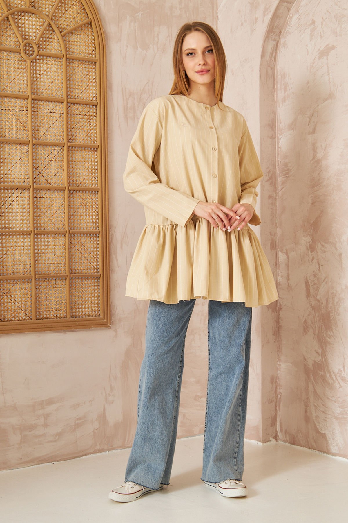 Nakışlı Gömlek 4-6650 - VİZON