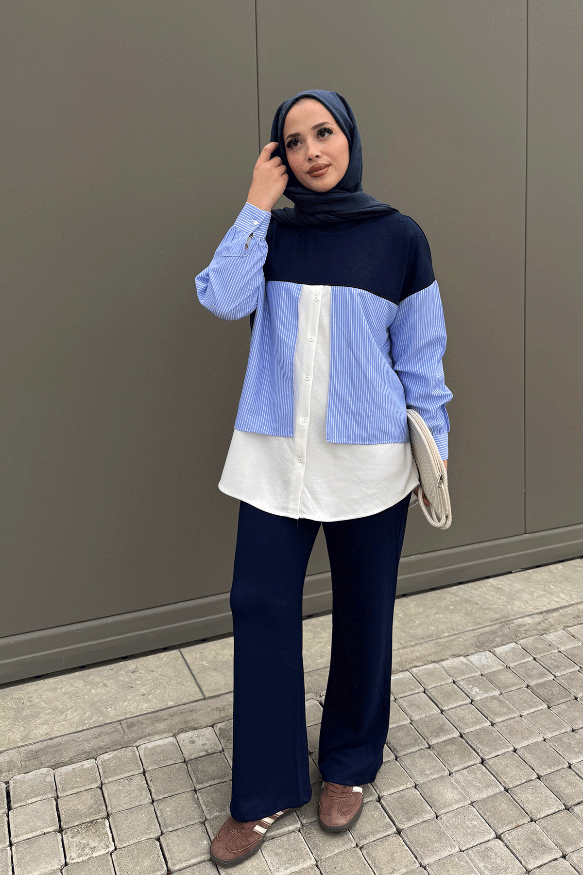 GARNİ DETAYLI TAKIM 44-3079 - LACİVERT