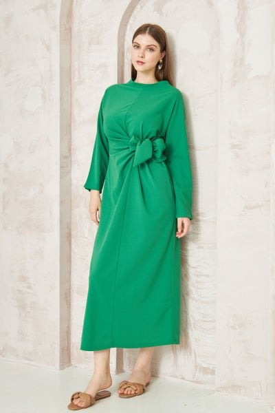 Baglamalı Elbise 4-6680- BENETTON