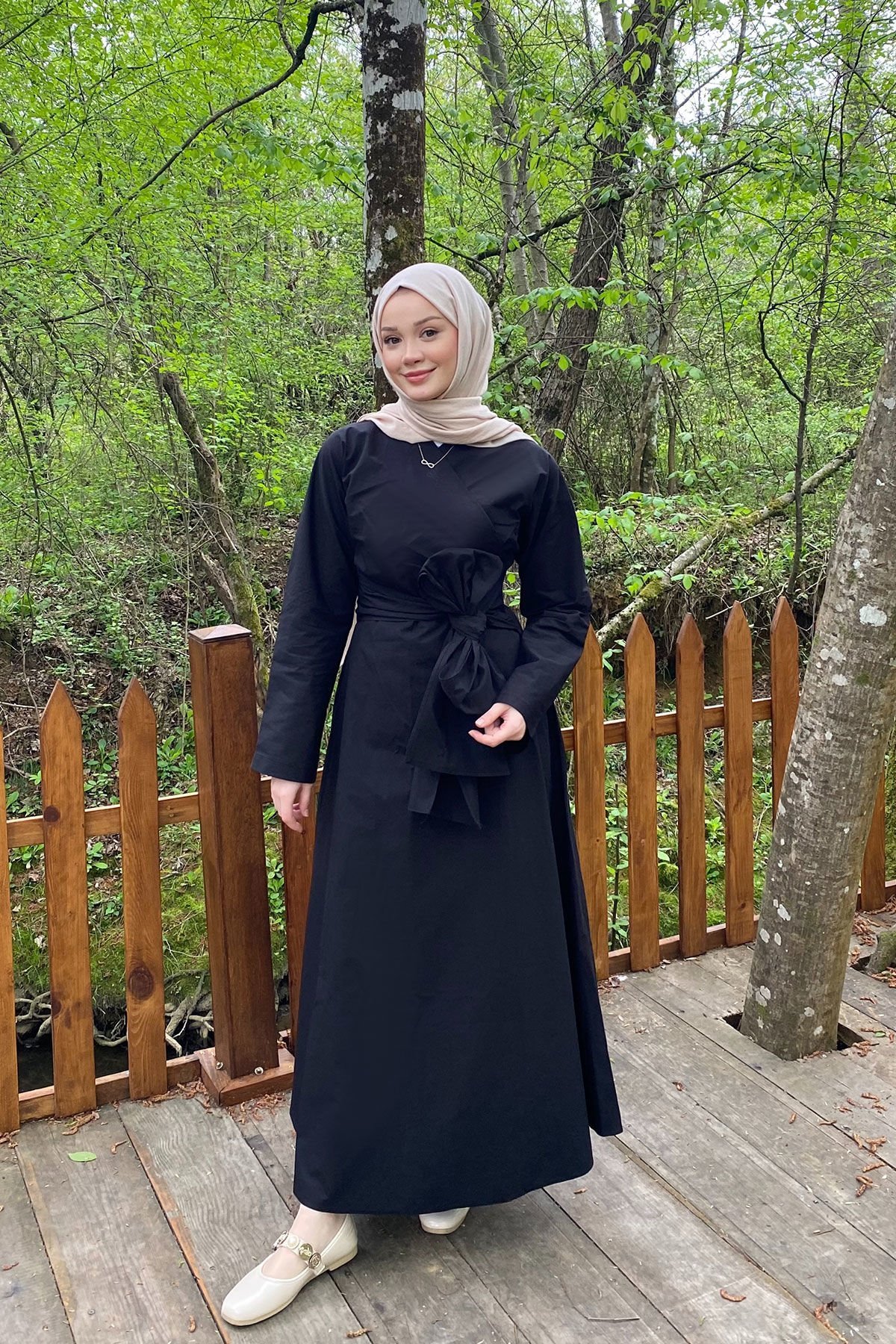 BAGLAMALI ELBİSE 31-2255 - SİYAH