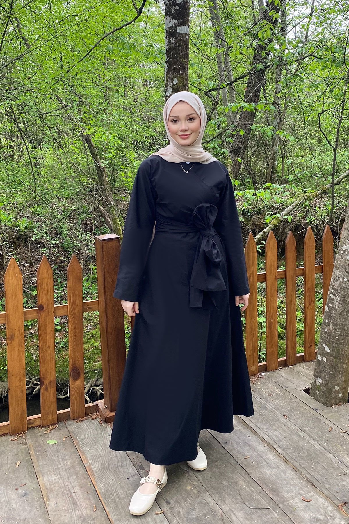 BAGLAMALI ELBİSE 31-2255 - SİYAH