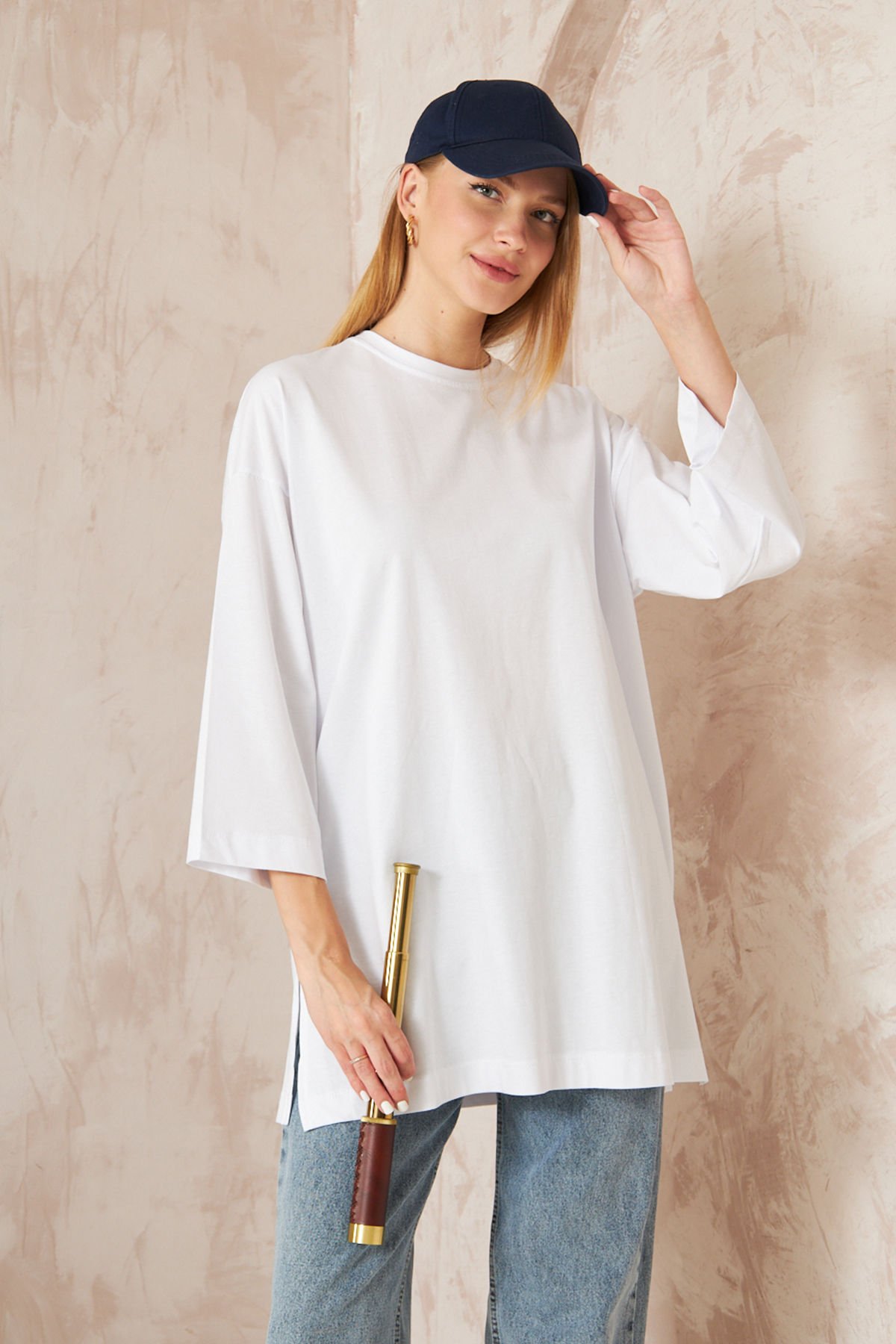 Basıc  T-shirt 4-6694- BEYAZ