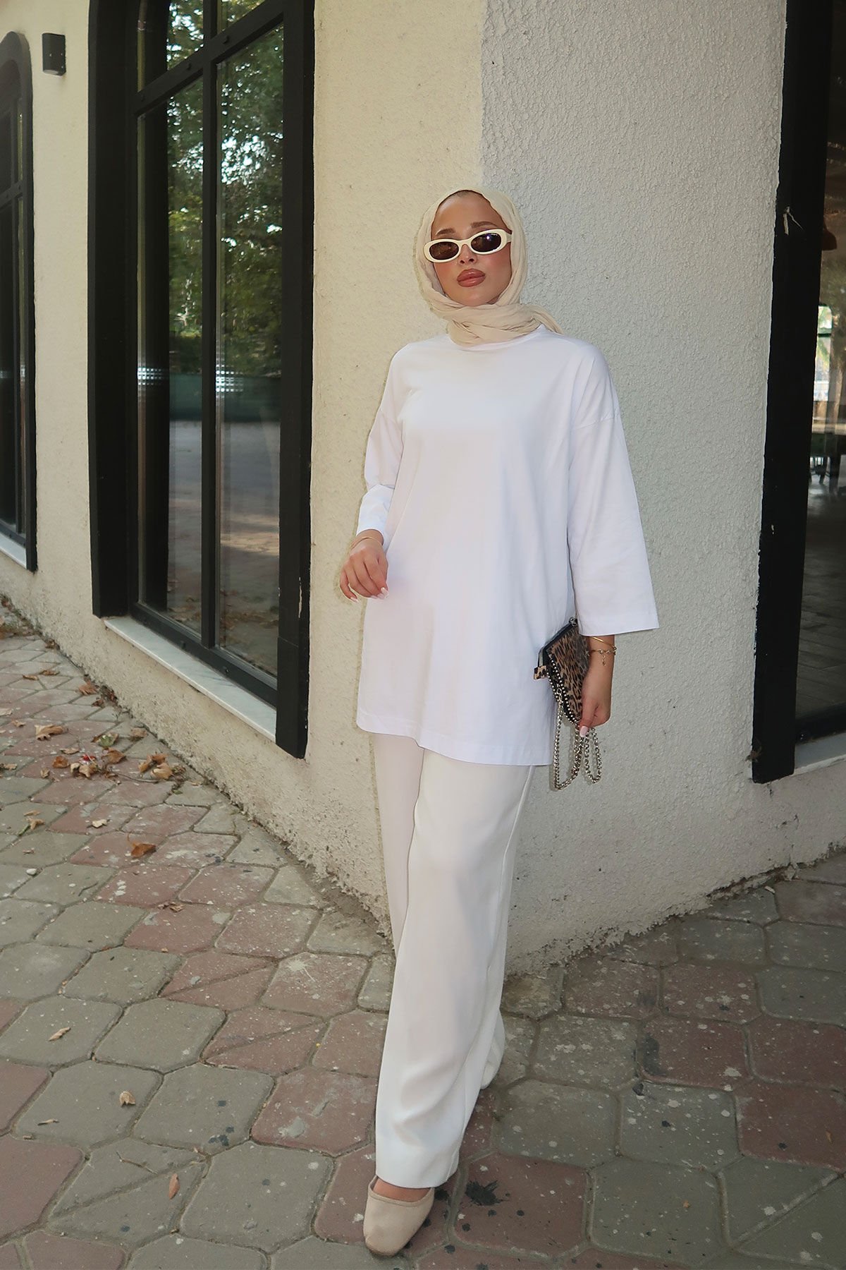 Basıc  T-shirt 4-6694- BEYAZ