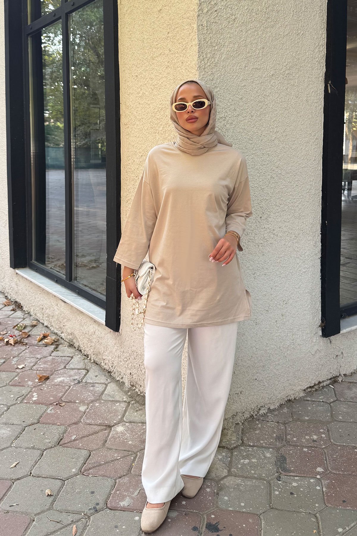 Basıc  T-shirt 4-6694- VİZON