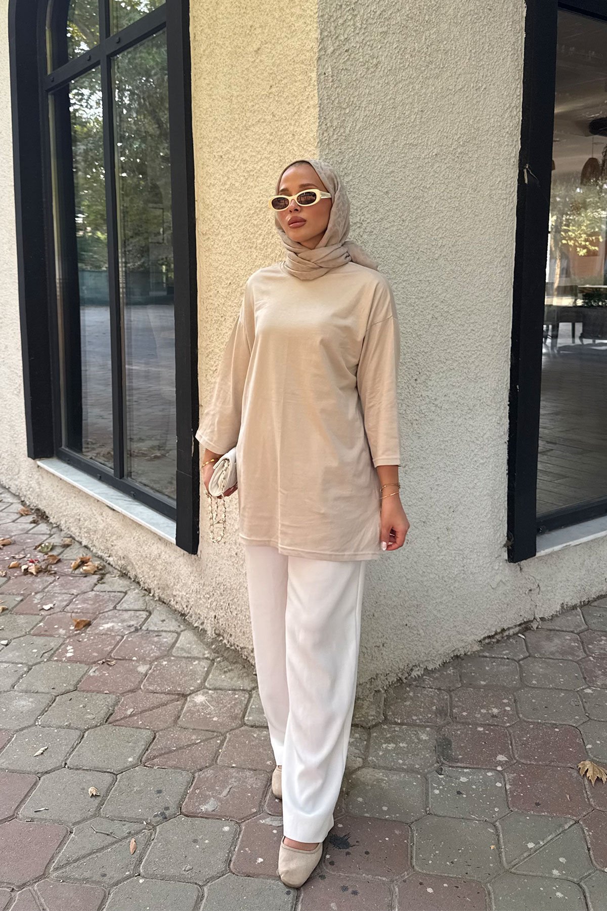 Basıc  T-shirt 4-6694- VİZON