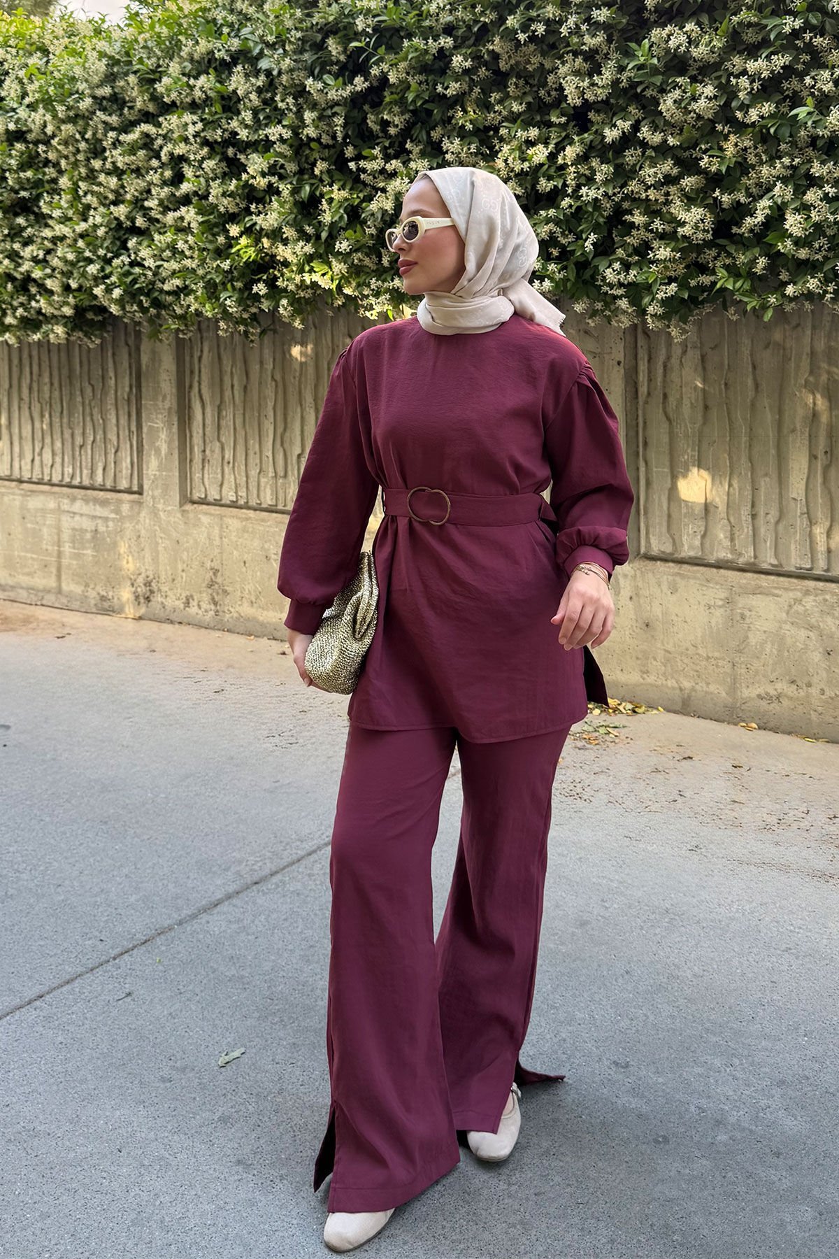 KEMERLİ MODAL TAKIM 31-3332 - BORDO