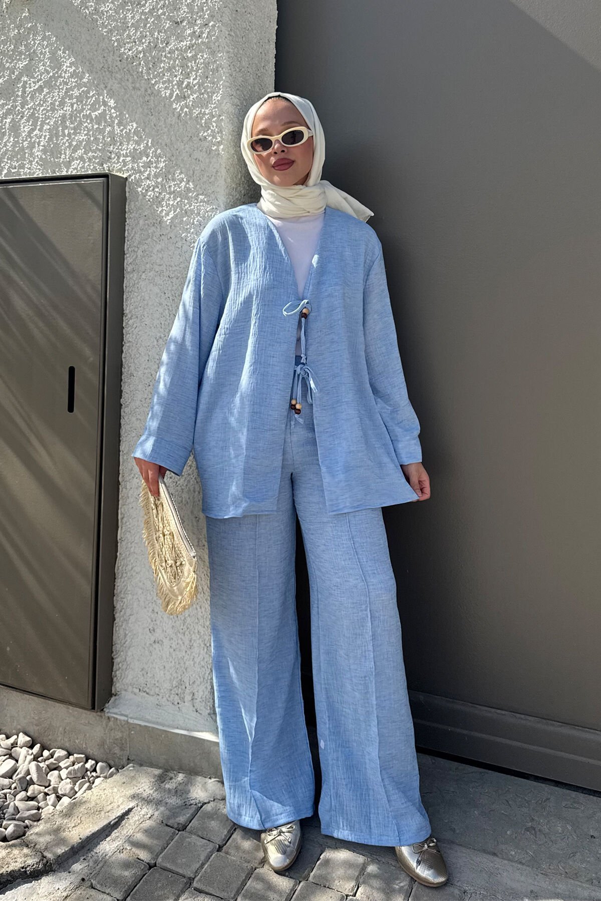 ÖNDEN BAGLAMALI KETEN TAKIM 9-51850 - MAVİ