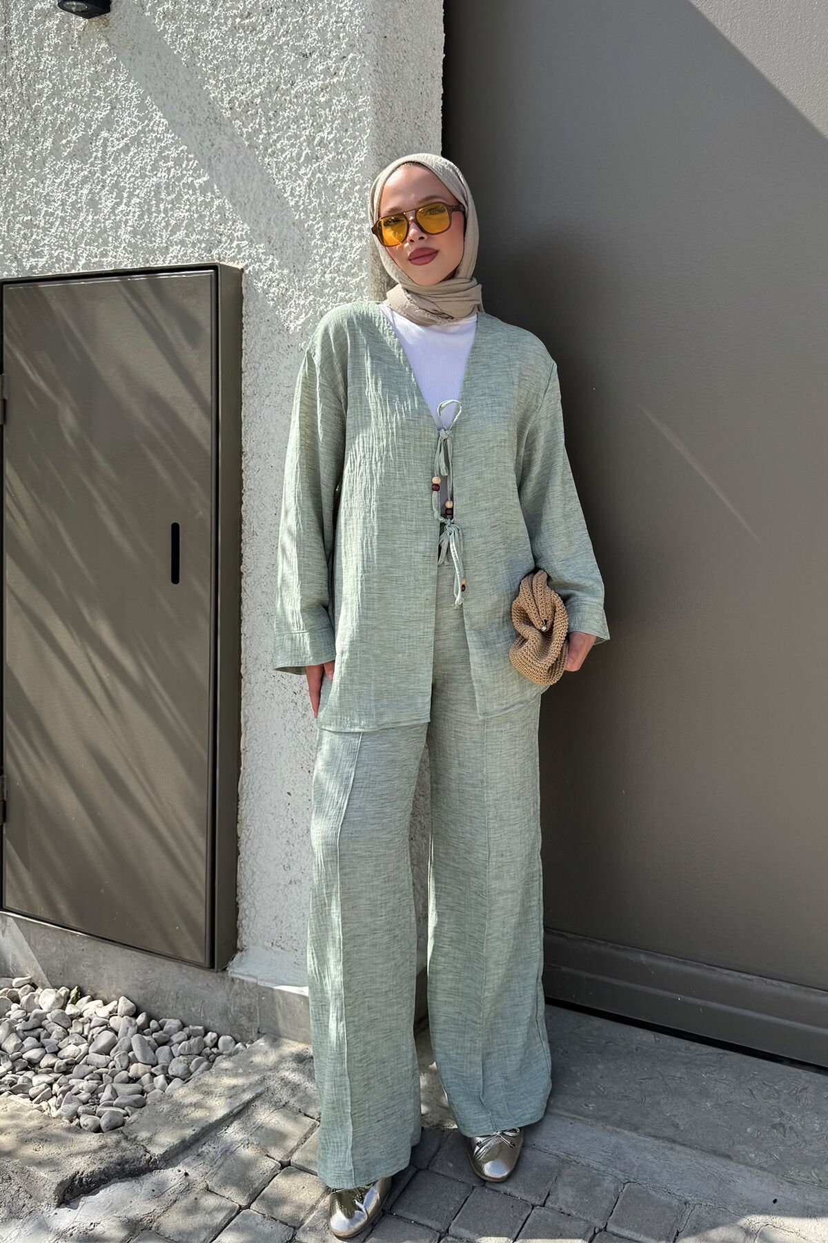 ÖNDEN BAGLAMALI KETEN TAKIM 9-51850 - HAKİ YEŞİL