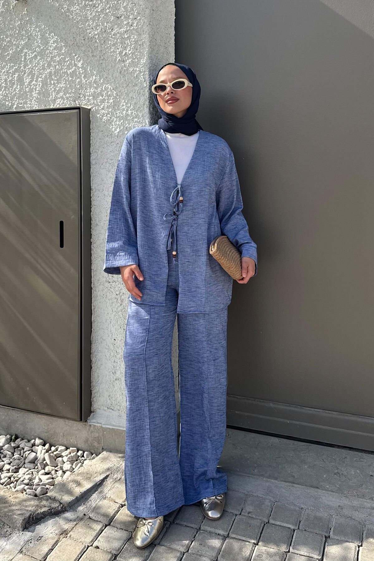 ÖNDEN BAGLAMALI KETEN TAKIM 9-51850 - LACİVERT