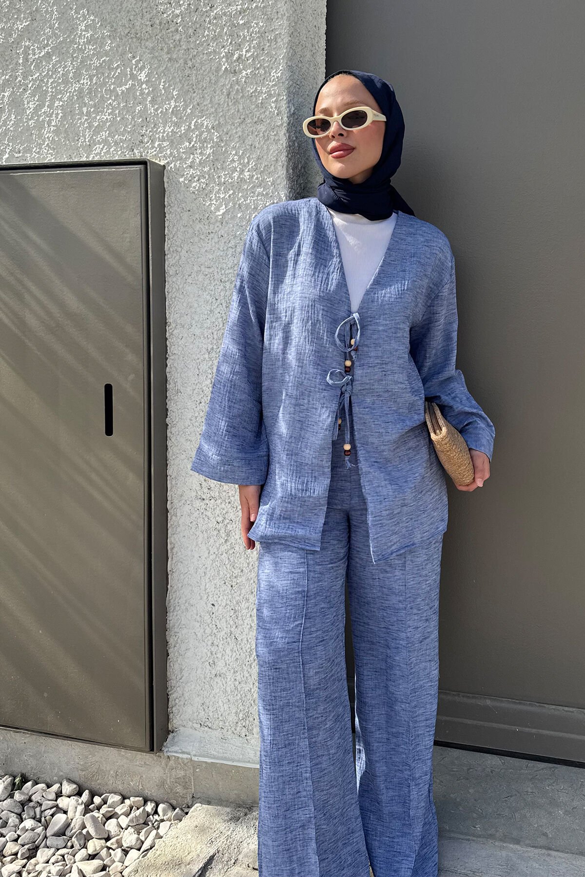 ÖNDEN BAGLAMALI KETEN TAKIM 9-51850 - LACİVERT