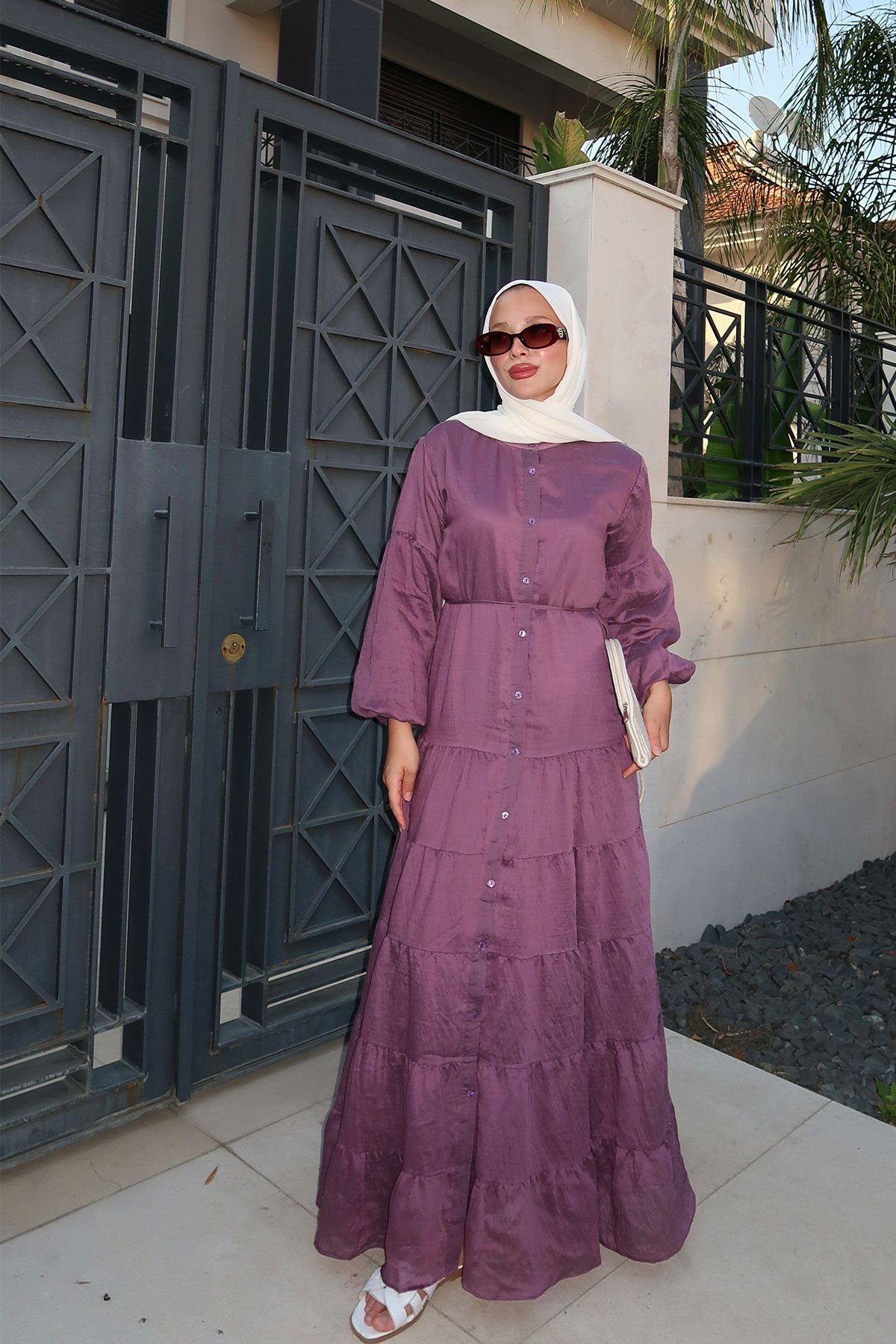 ASTARLI VUAL ELBİSE 31-3341 - MÜRDÜM