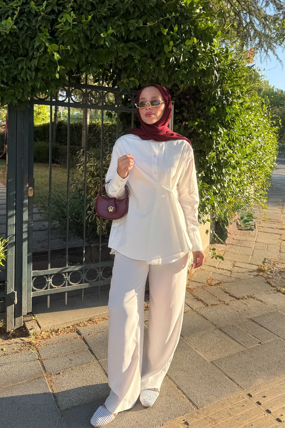 BAGLAMALI GÖMLEK 67-1232 - BEYAZ