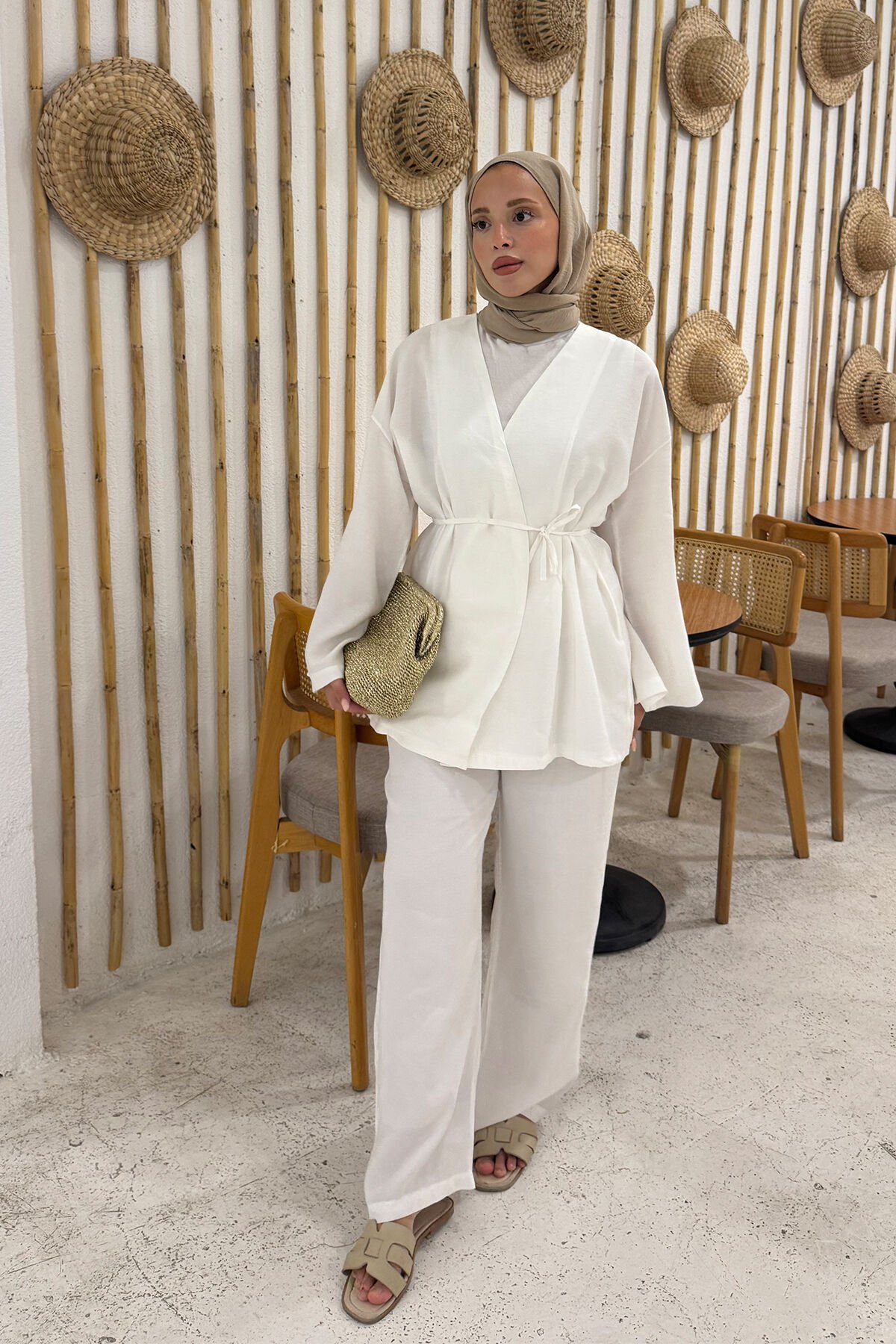 KİMONO TAKIM 9-51880 - BEYAZ