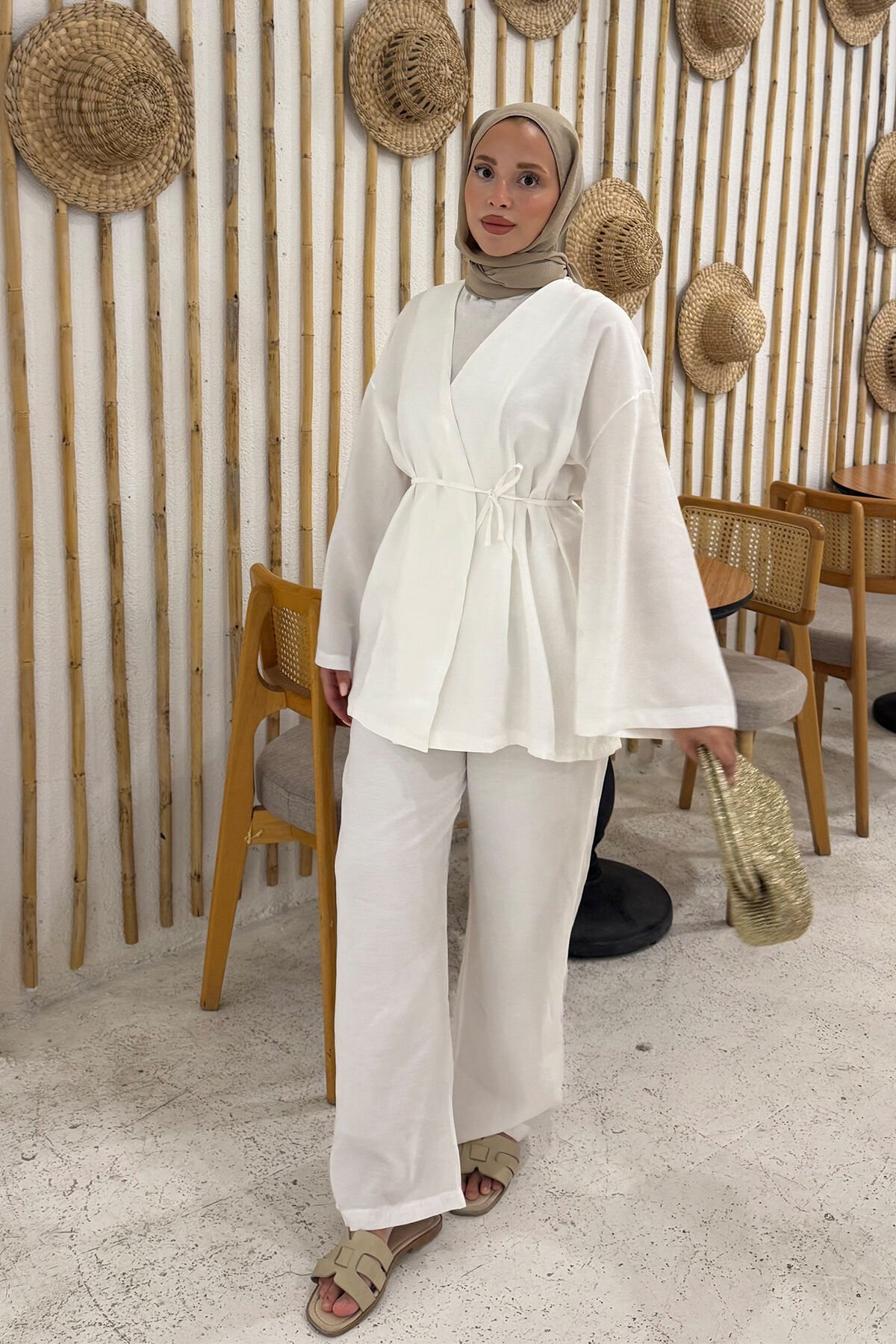 KİMONO TAKIM 9-51880 - BEYAZ