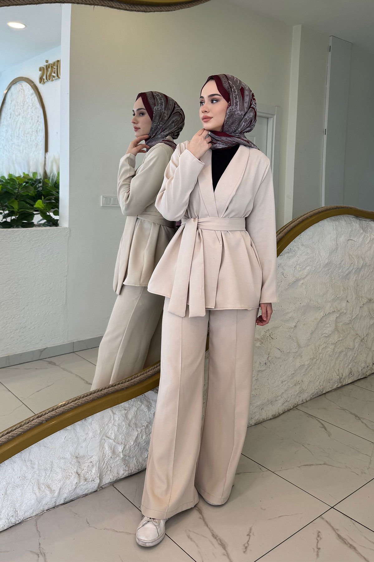 Double Krep Takım 9-15806 - BEJ