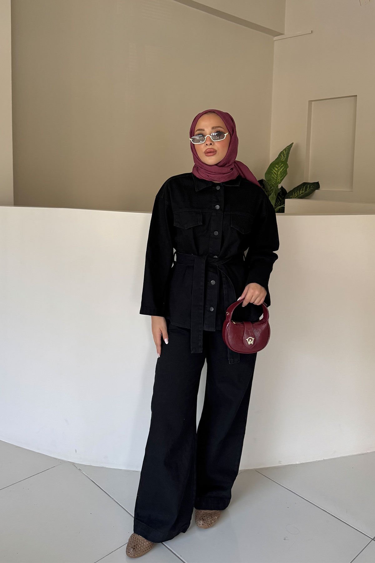 CEPLİ KOT TAKIM 9-52808 - SİYAH