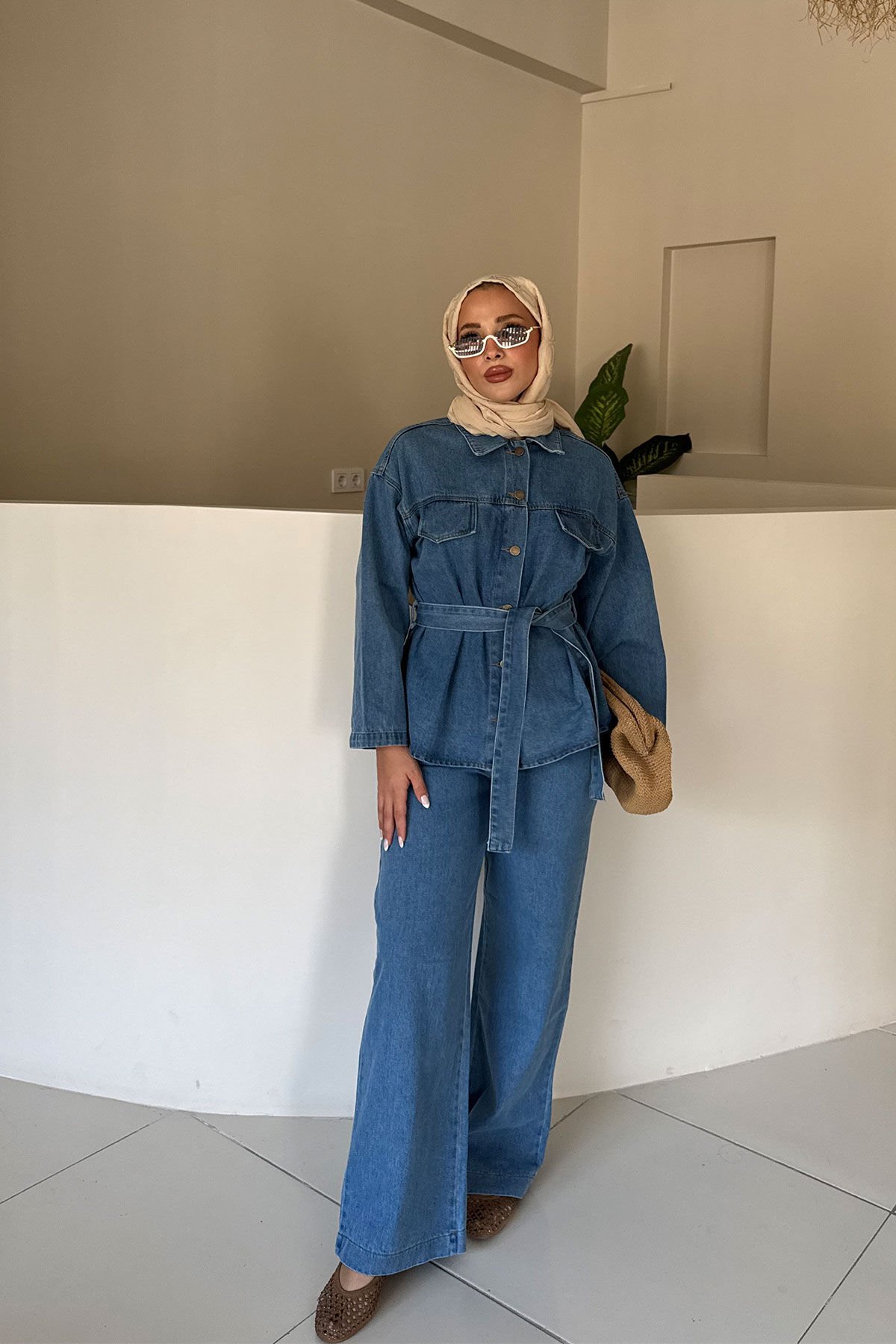 CEPLİ KOT TAKIM 9-52808 - AÇIK KOT