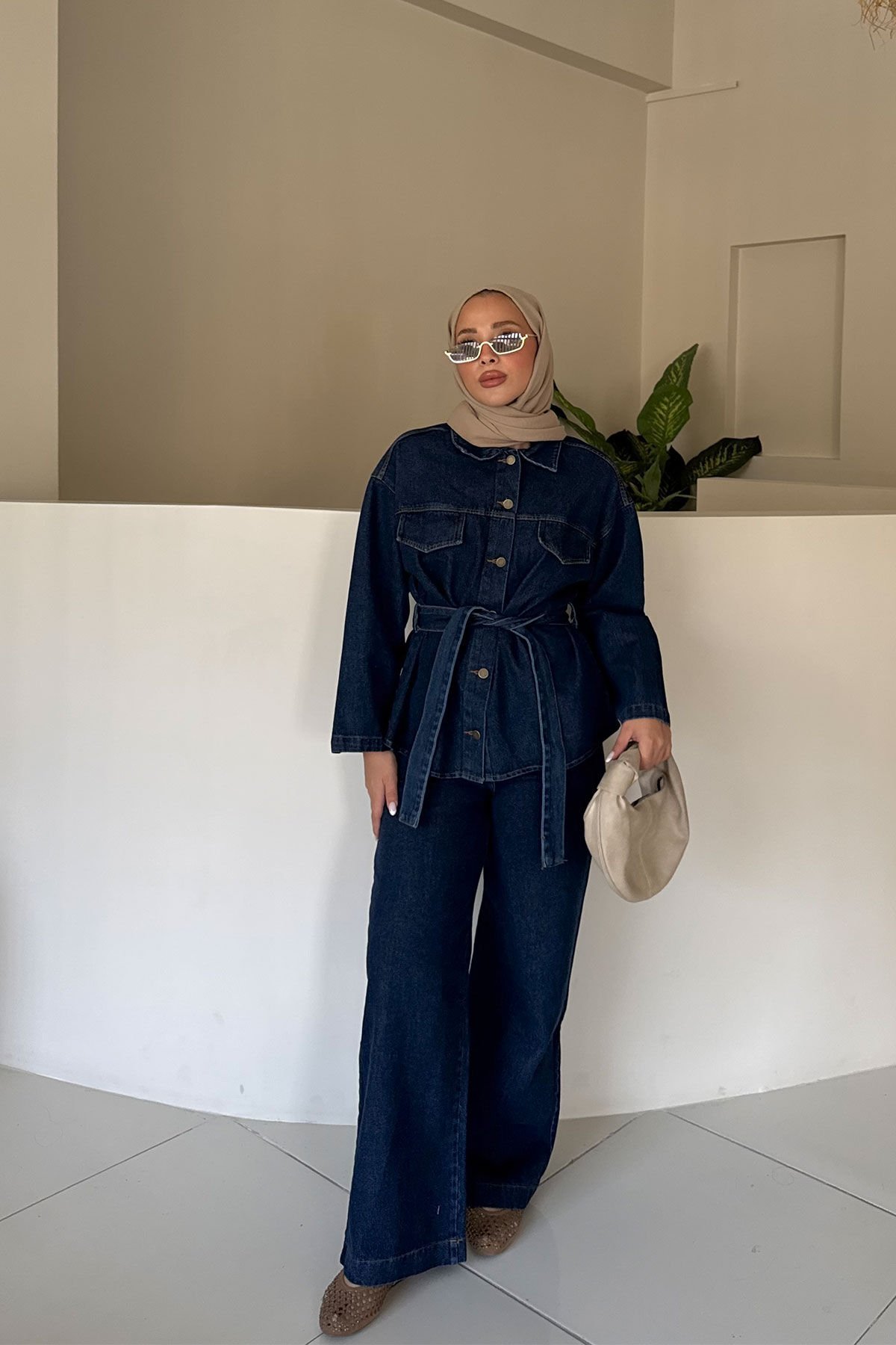 CEPLİ KOT TAKIM 9-52808 - KOYU KOT