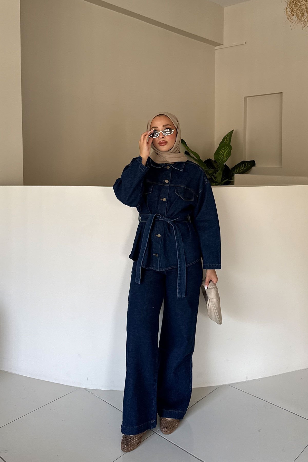 CEPLİ KOT TAKIM 9-52808 - KOYU KOT