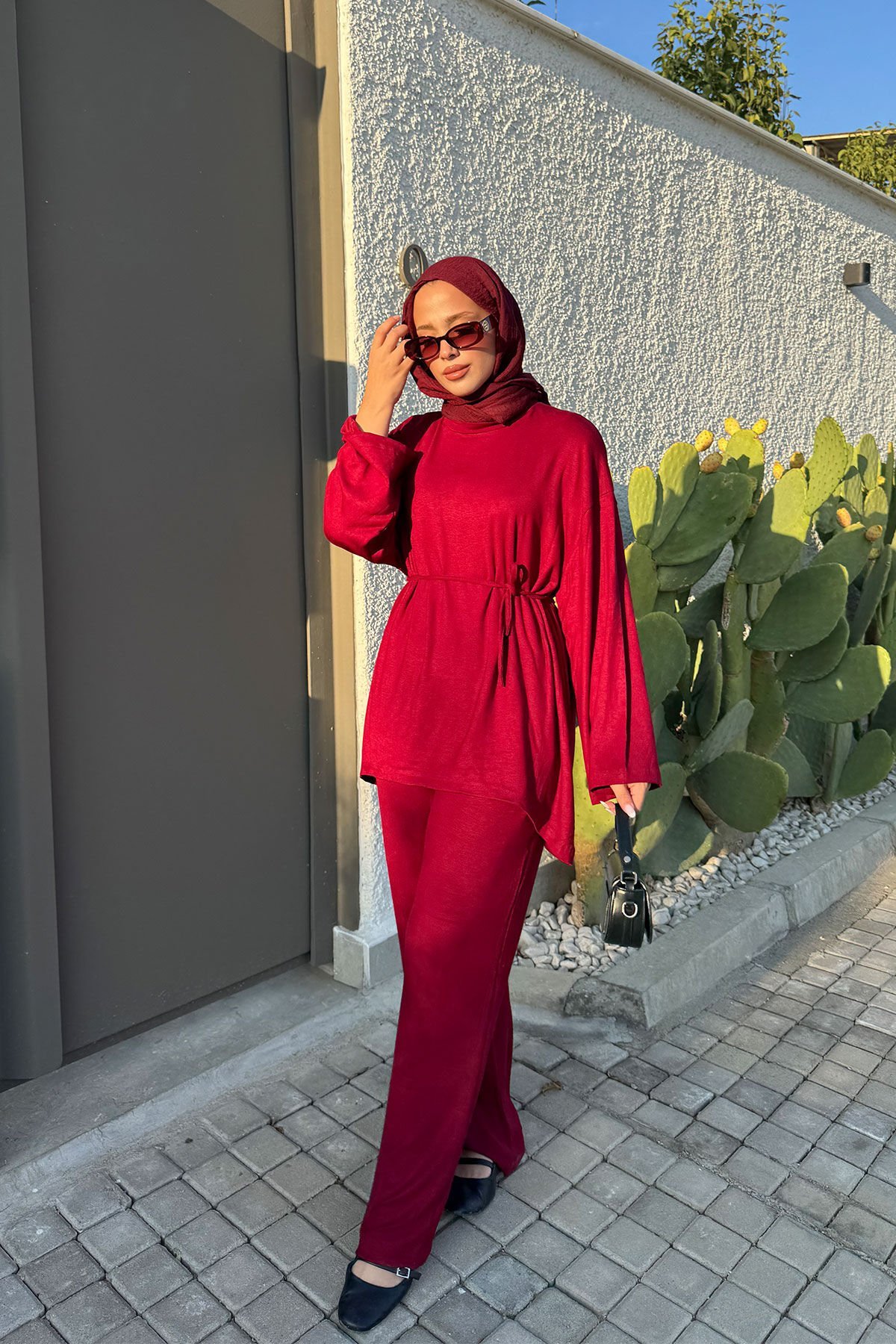 KEMERLİ OYŞO TAKIM 9-52810 - BORDO