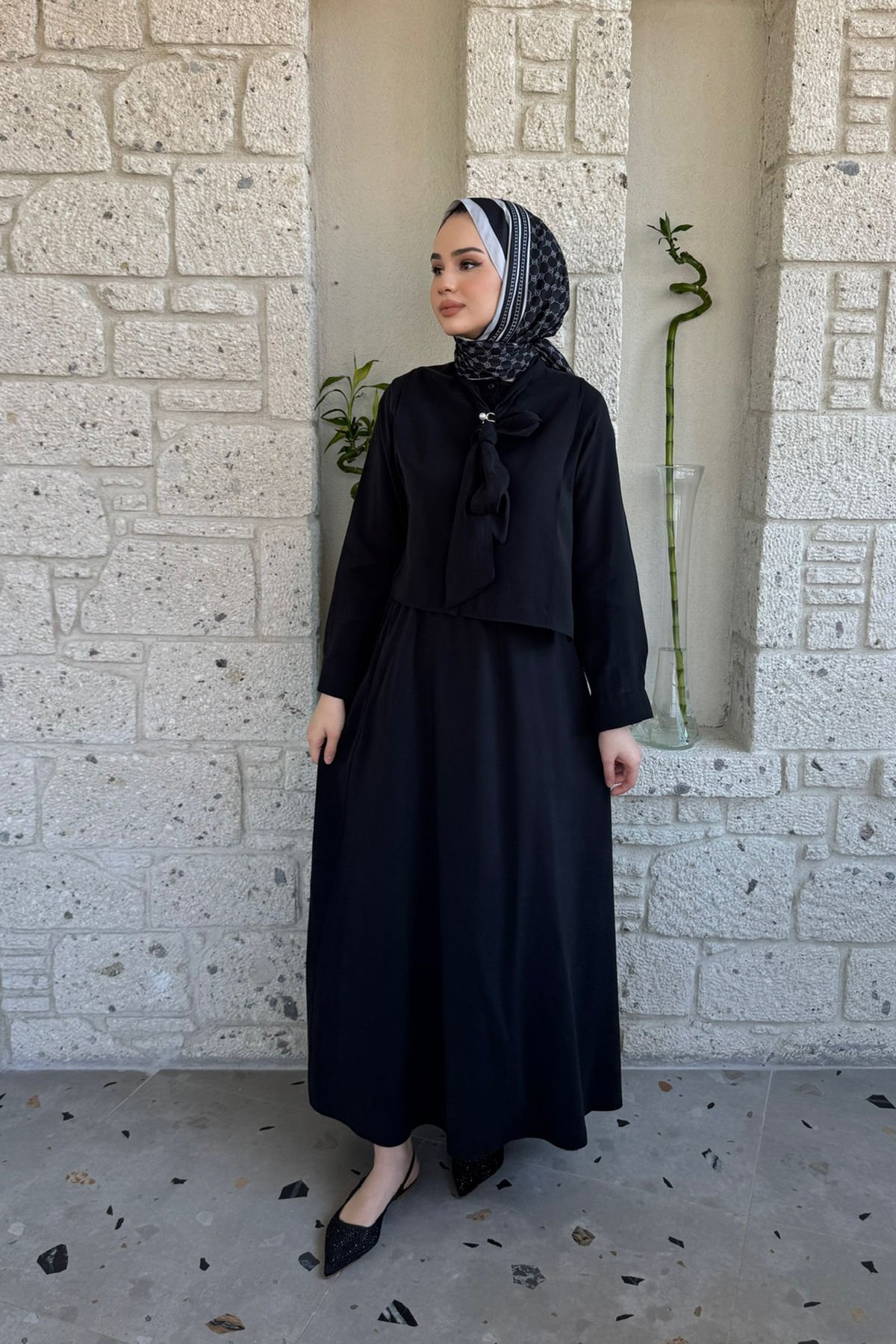 BROŞLU TAKIM 9-15811 - SİYAH