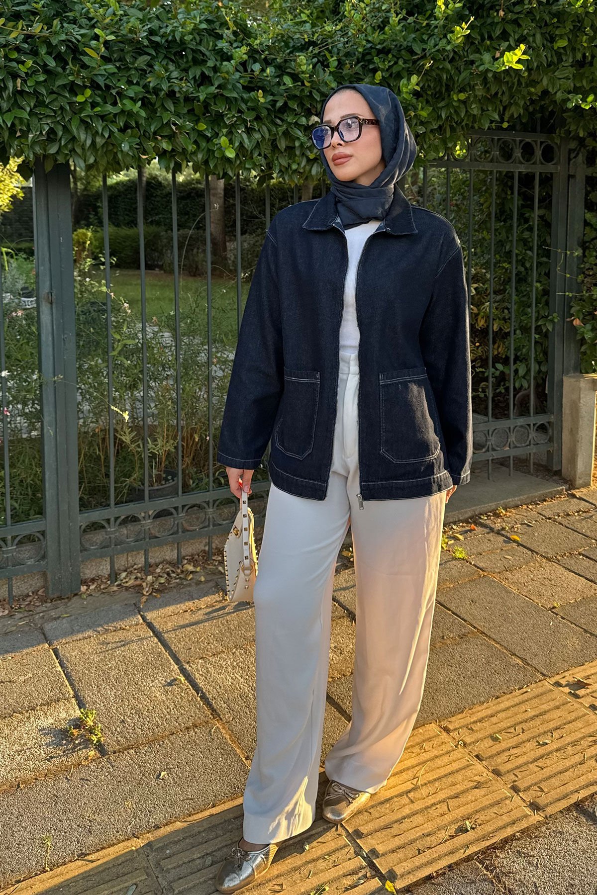 FERMUARLI KOT CEKET 9-52619  - KOYU KOT