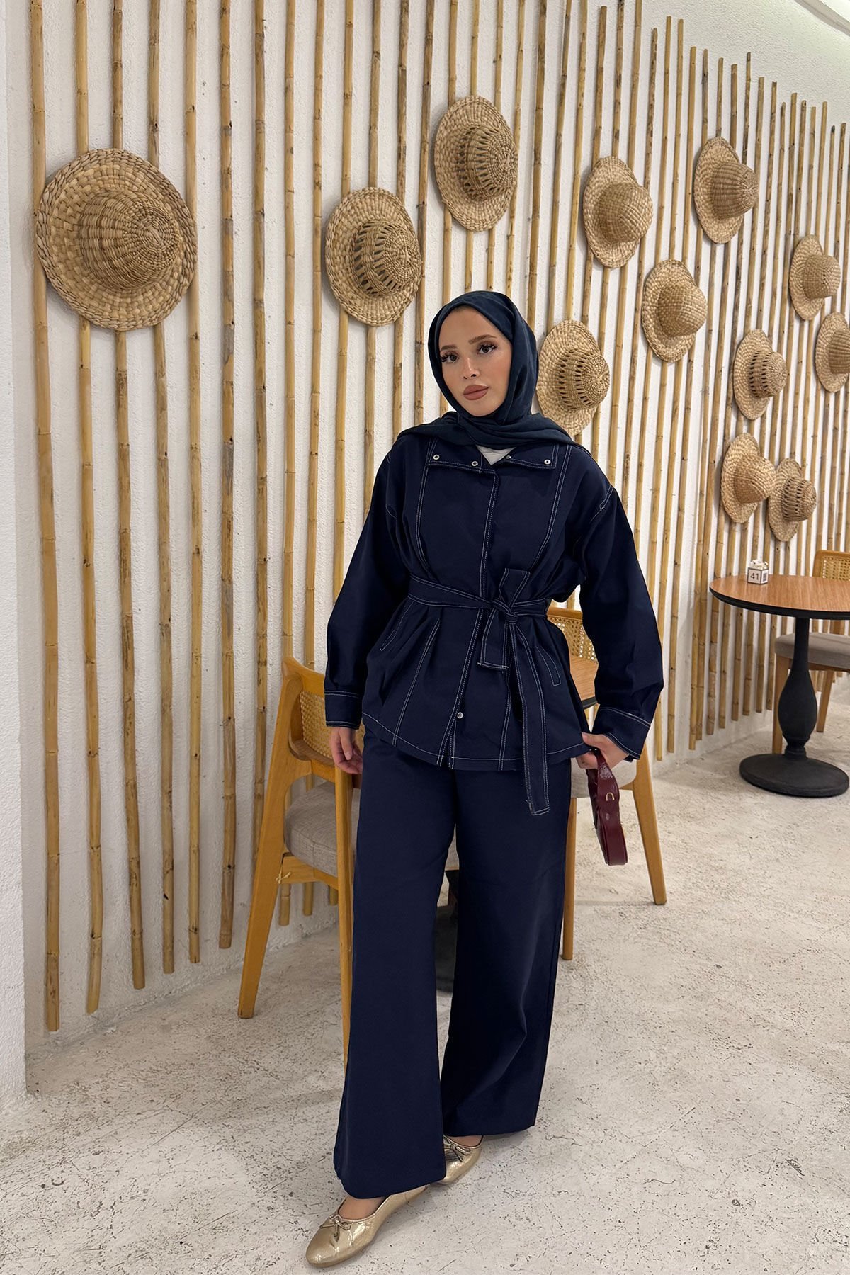 ÇITÇITLI GABARDİN TAKIM 9-52813 - LACİVERT