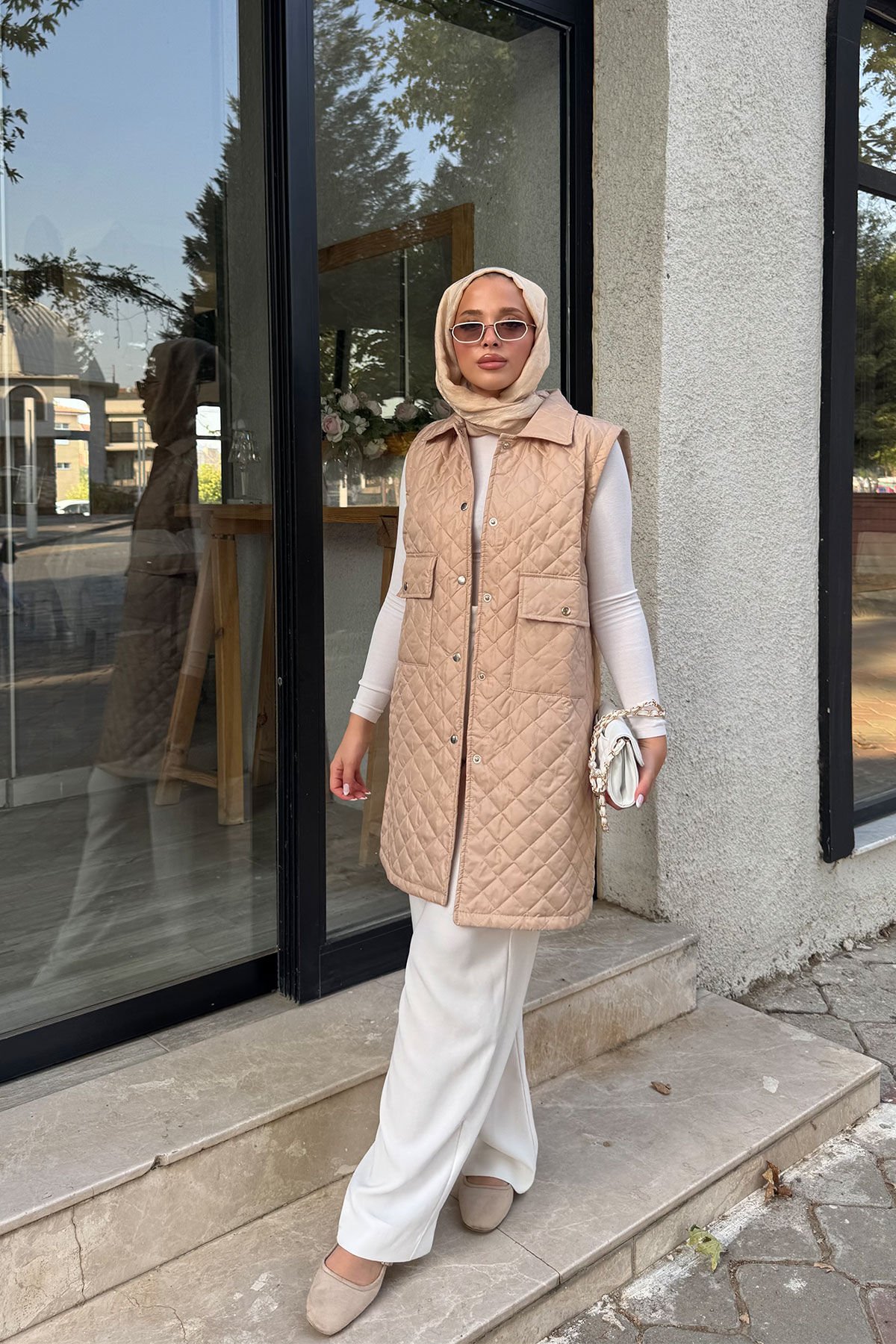 POCKET KAPİTONE YELEK 4-6402- CAMEL