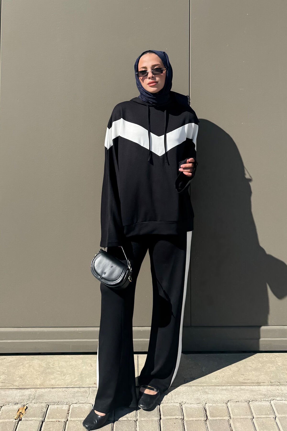 KAPÜŞONLU OYŞO TAKIM 9-52819 - SİYAH