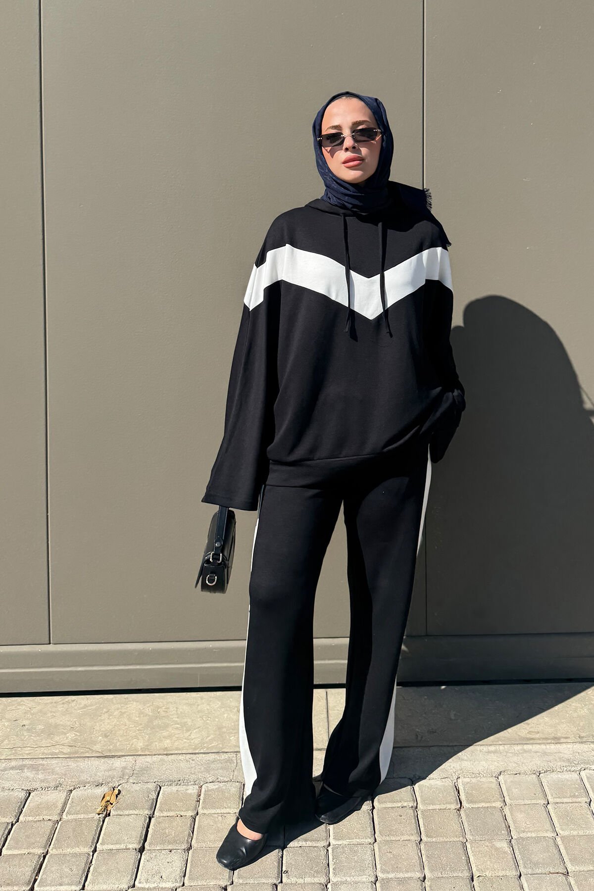 KAPÜŞONLU OYŞO TAKIM 9-52819 - SİYAH