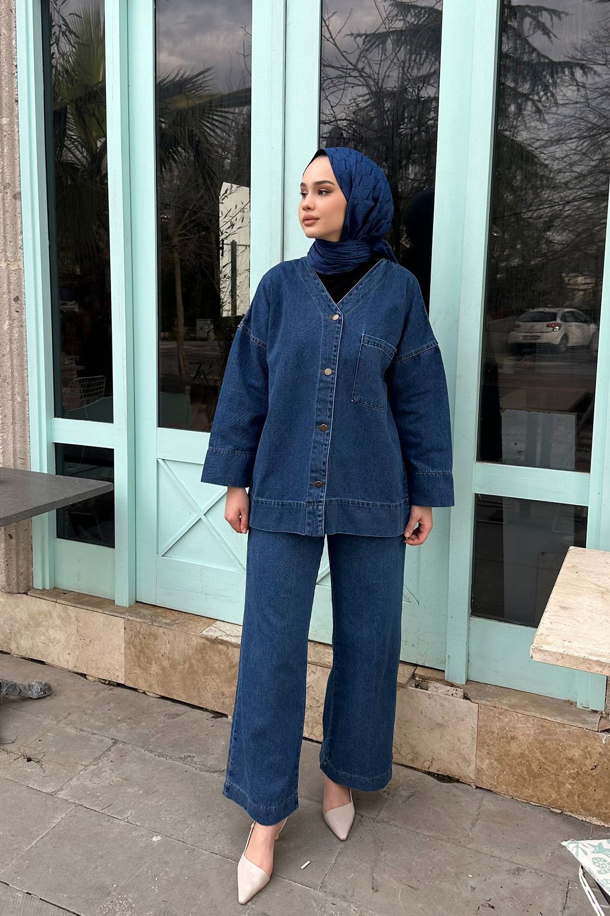 Ceketli Kot Takım 9-51604 - KOYU KOT