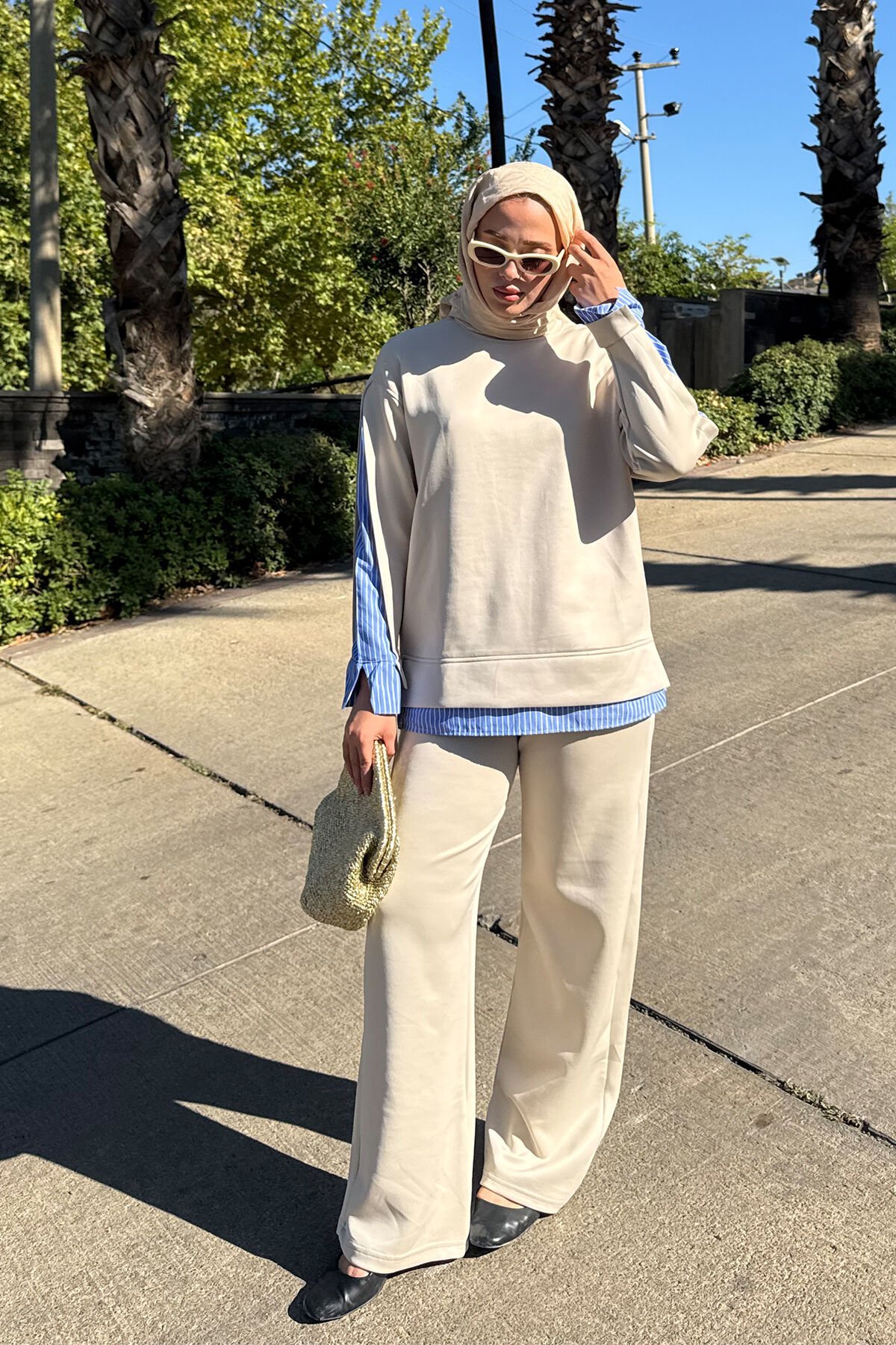 GÖMLEK DETAY TAKIM 9-52825 - BEJ