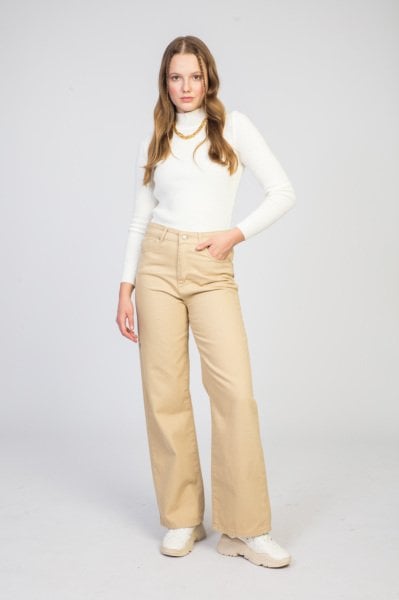 Wide Leg Jean 4-2442 - CAMEL