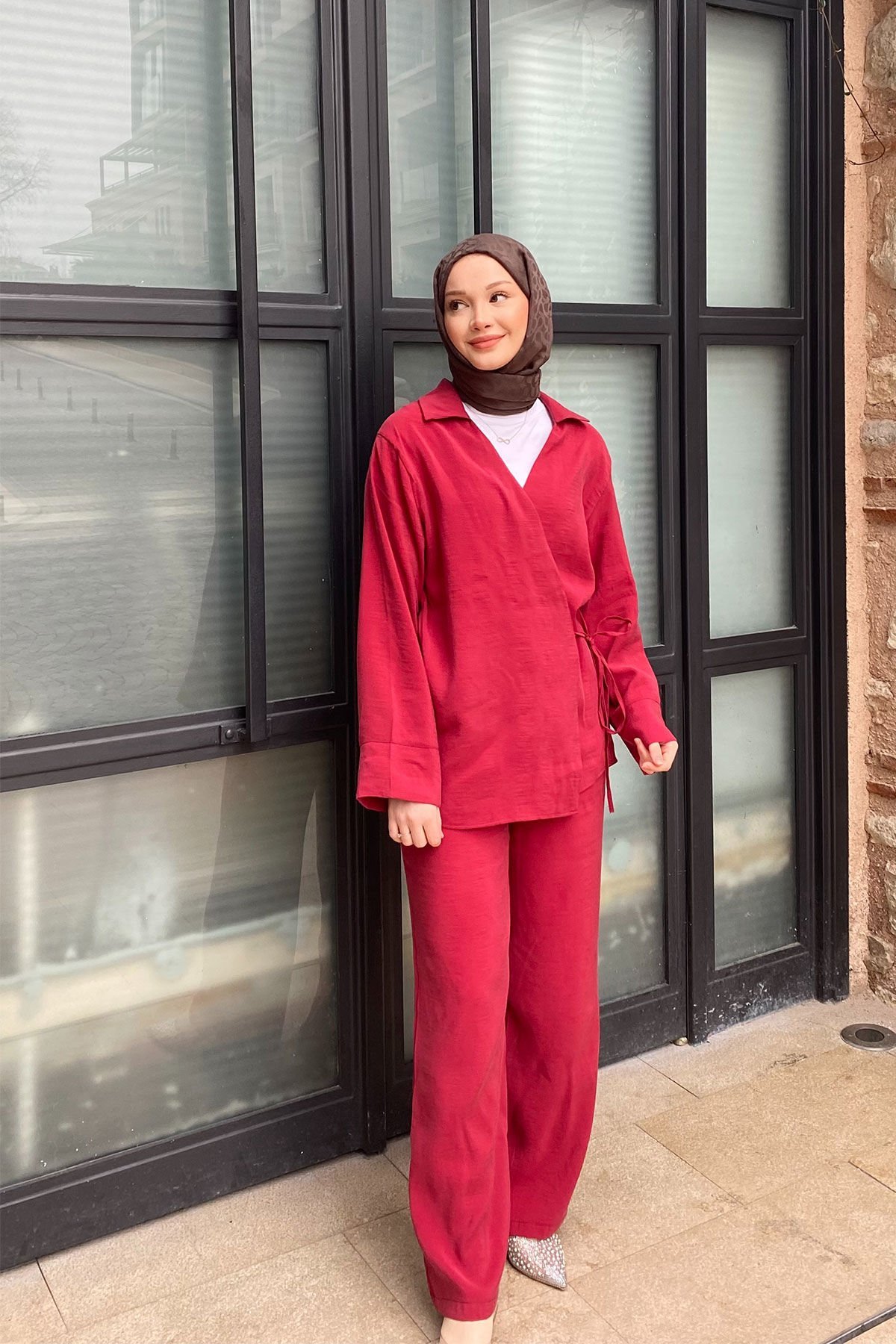 Yandan Bağlamalı Takım 9-15805 - BORDO