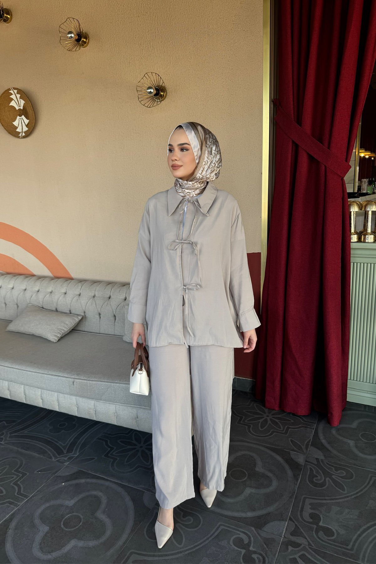 BAGLAMALI GÖMLEK TAKIM 9-15810 - BEJ