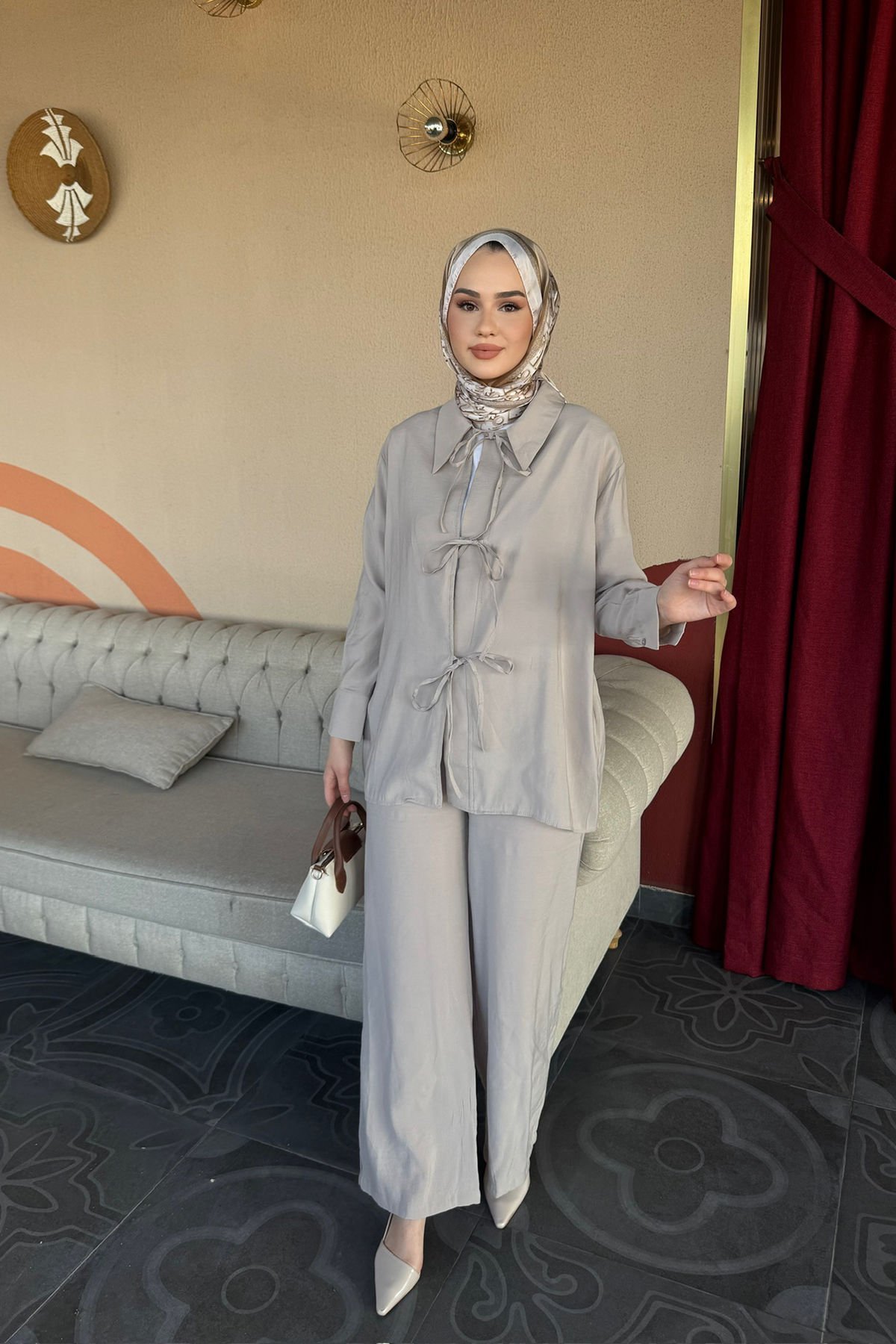 BAGLAMALI GÖMLEK TAKIM 9-15810 - BEJ