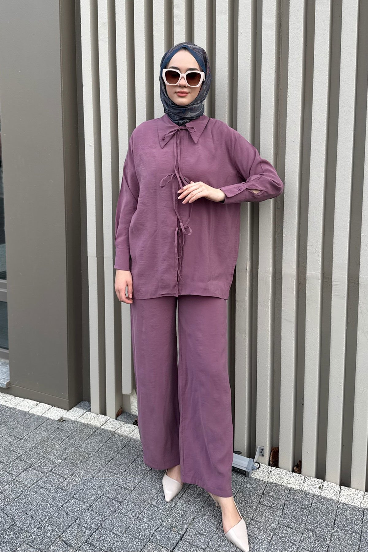 BAGLAMALI GÖMLEK TAKIM 9-15810 - GÜL KURUSU